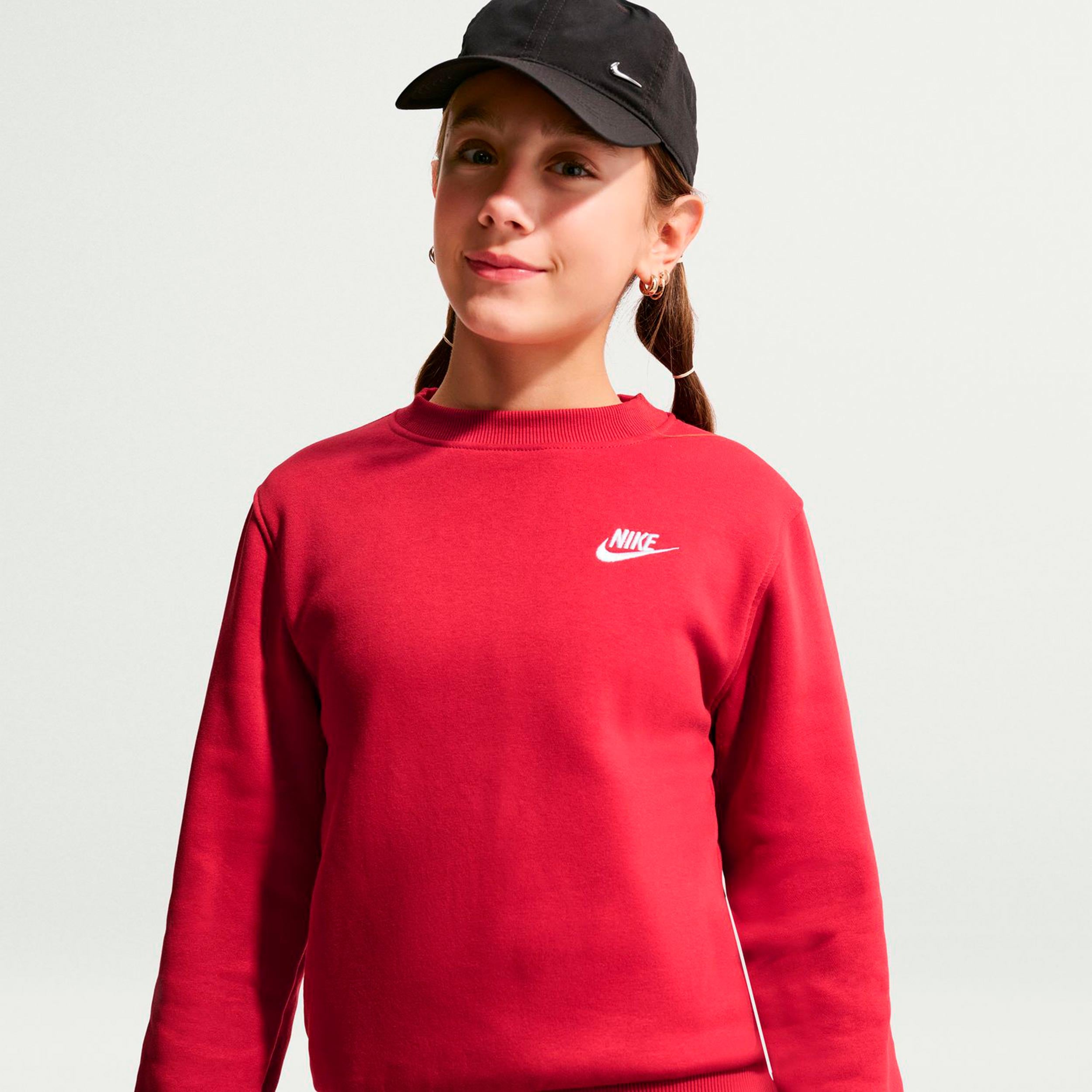 Nike Club Fleece Sweatshirt Kids - red