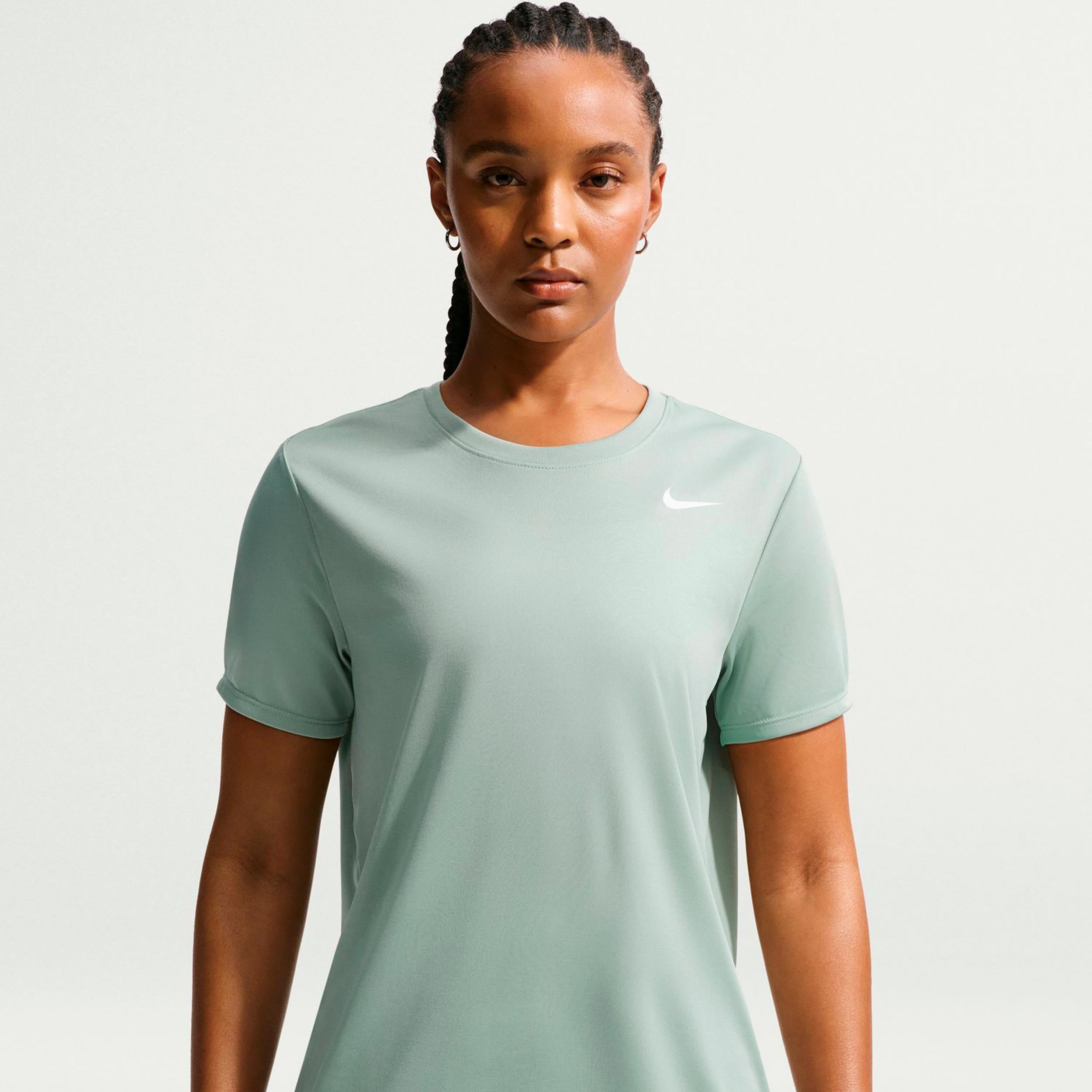 Nike Dri-Fit Regular T-Shirt Women - grey-green, white
