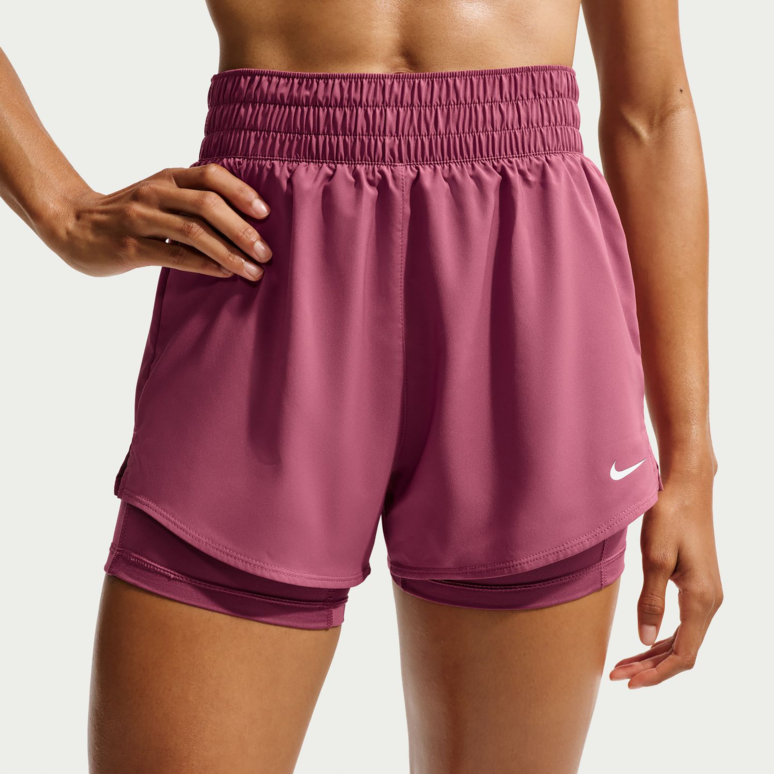 Nike Dri-Fit One High Rise 2in1 3in Shorts Women - mauve