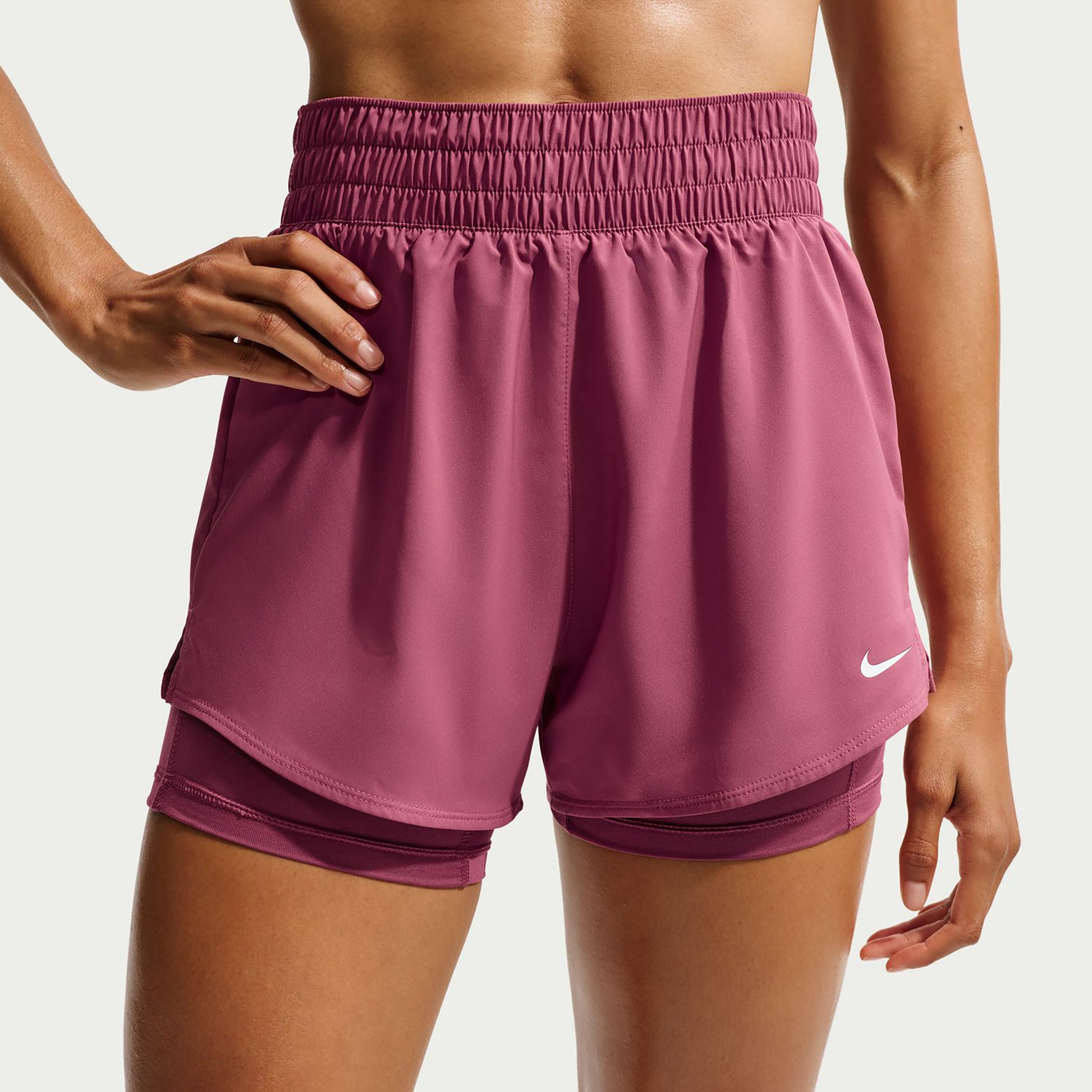 Nike Dri-Fit One High Rise 2in1 3in Shorts Women - mauve