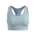 Seamless Medium Padded Sport Sports bras Women-light blue