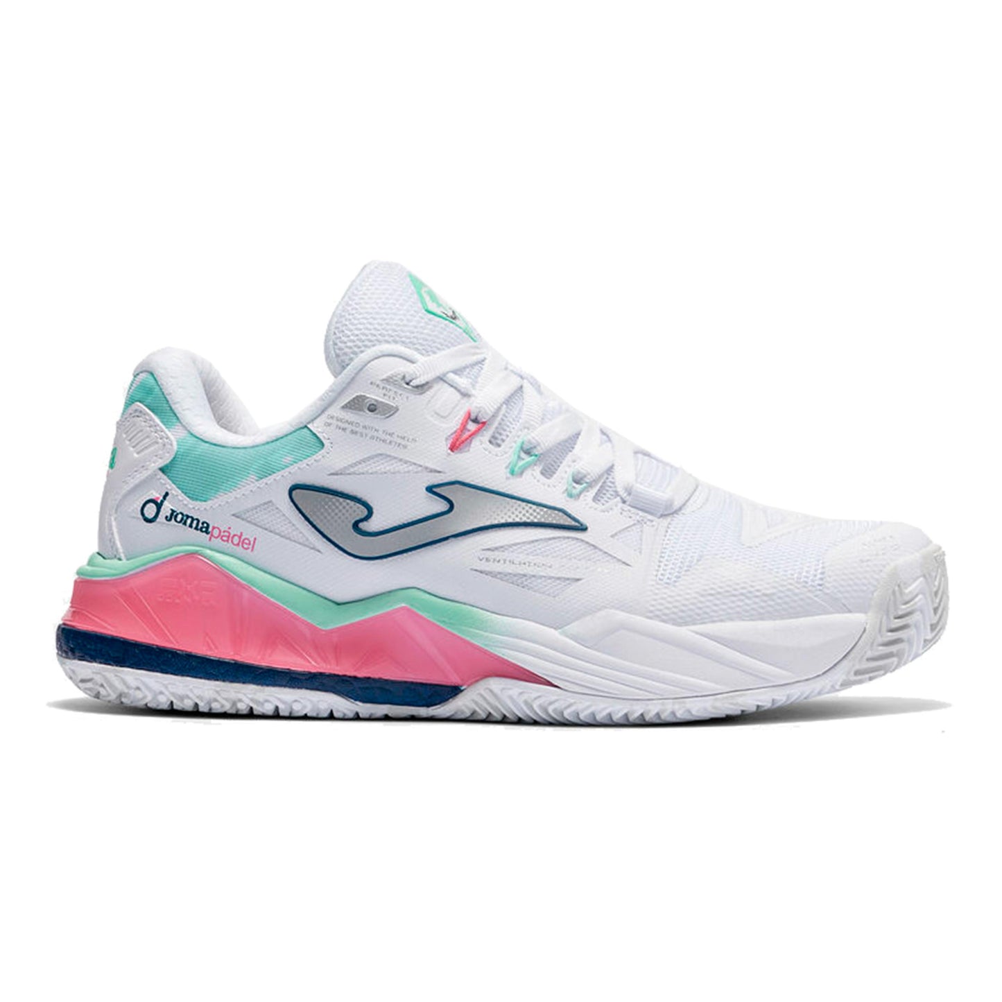 Joma Spin Padel shoe Women - white, turquoise