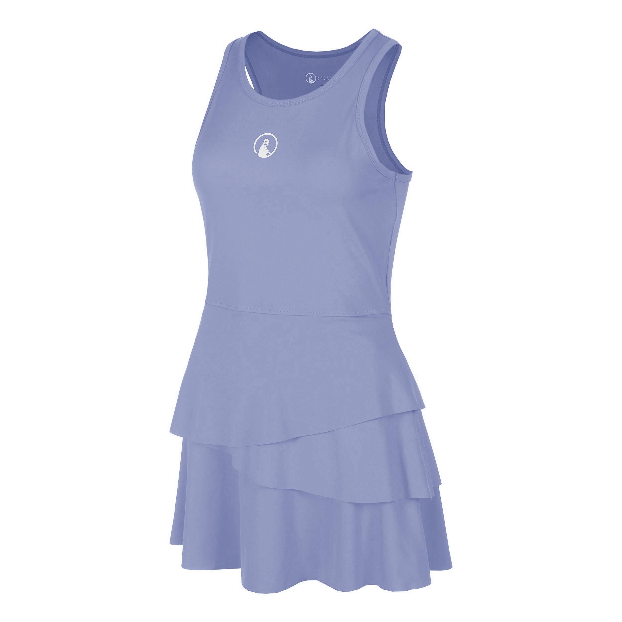 Quiet Please Glow Flounce Dress Women - blue, cream