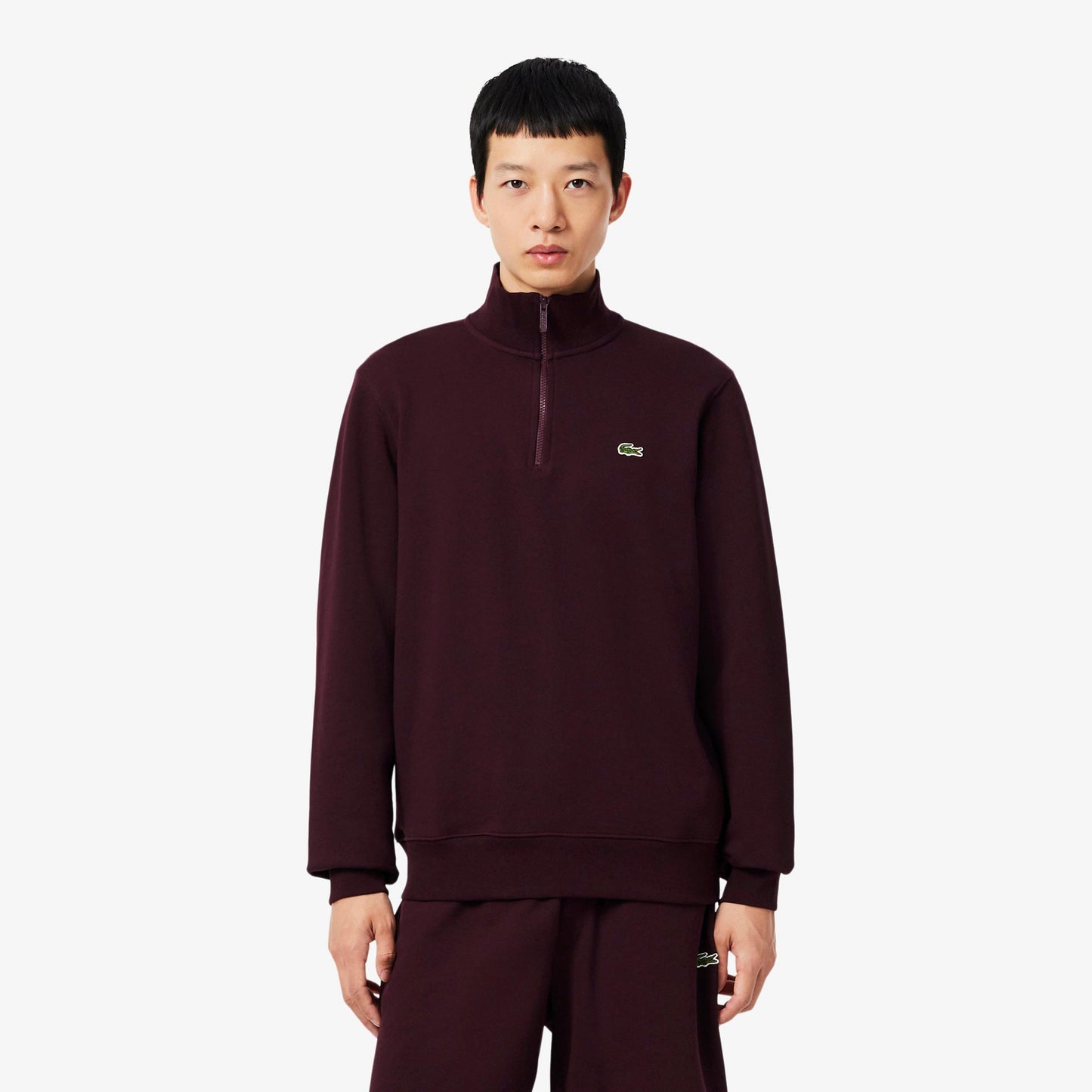Lacoste High Neck Sweatshirt Men - dark red