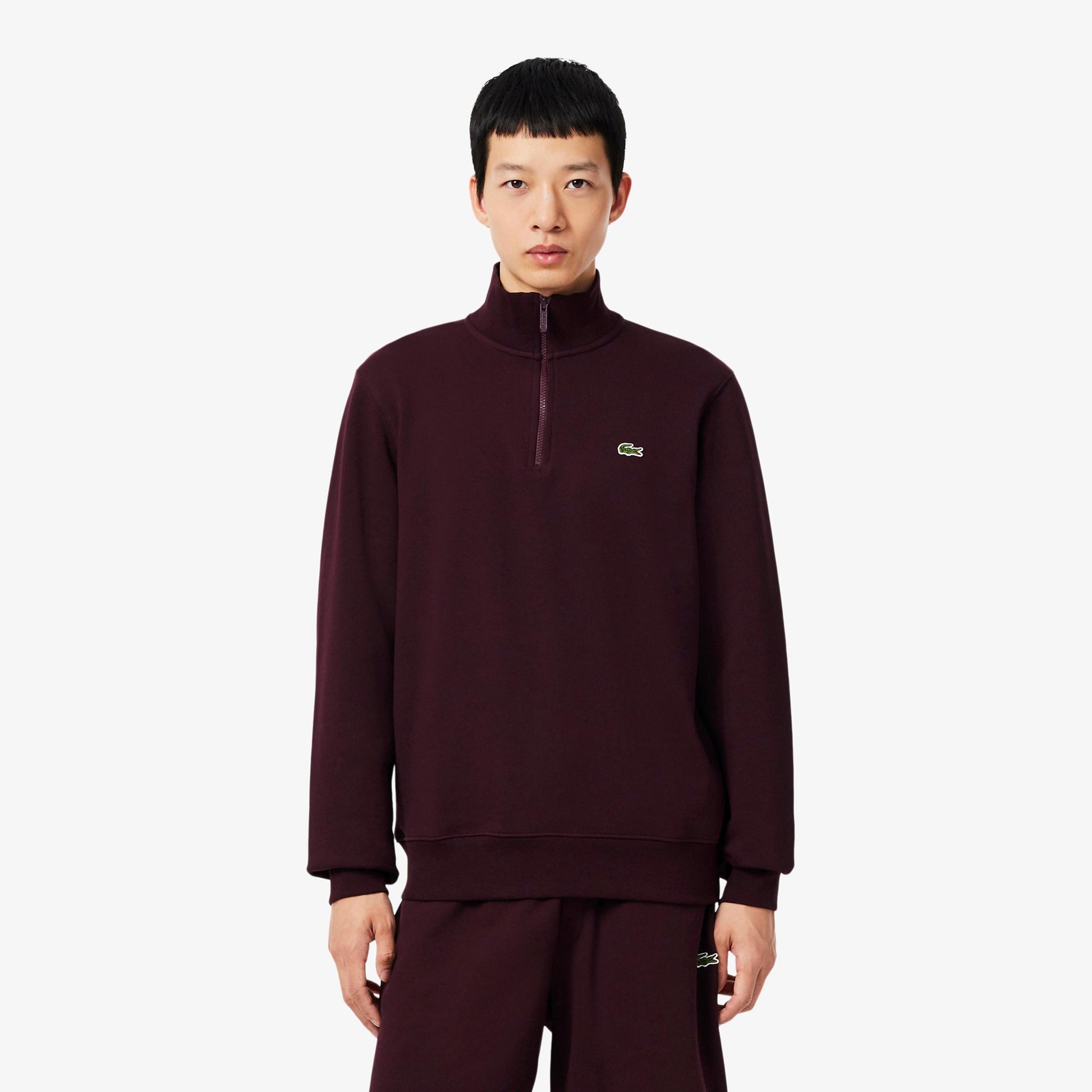 Lacoste High Neck Sweatshirt Men - dark red