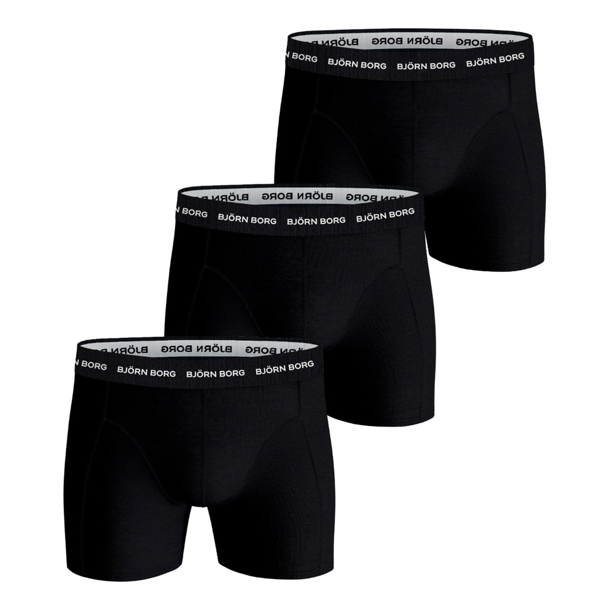 Björn Borg Cotton Stretch Boxer shorts 3 Pack Men - black