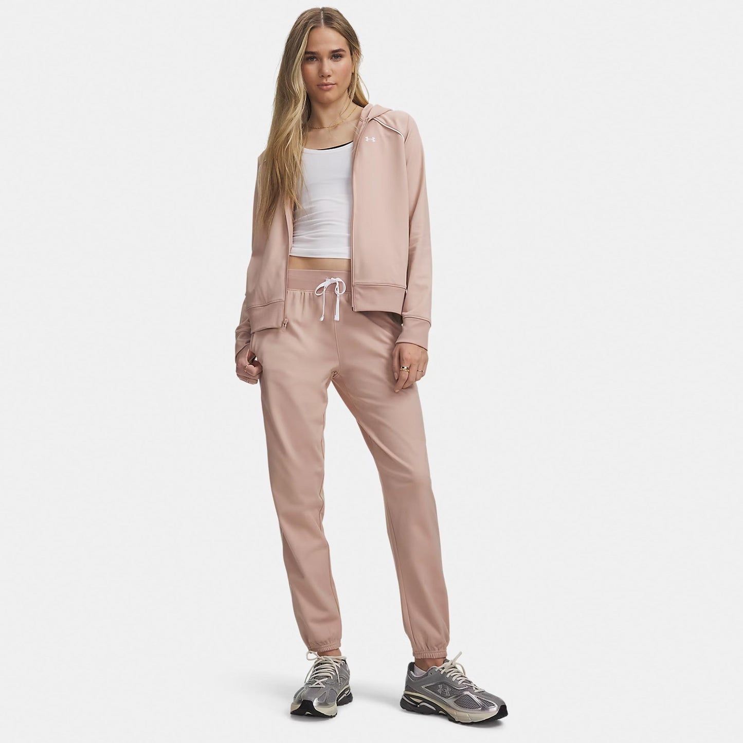 Under Armour Rival Tricot Tracksuit Women - pink, white