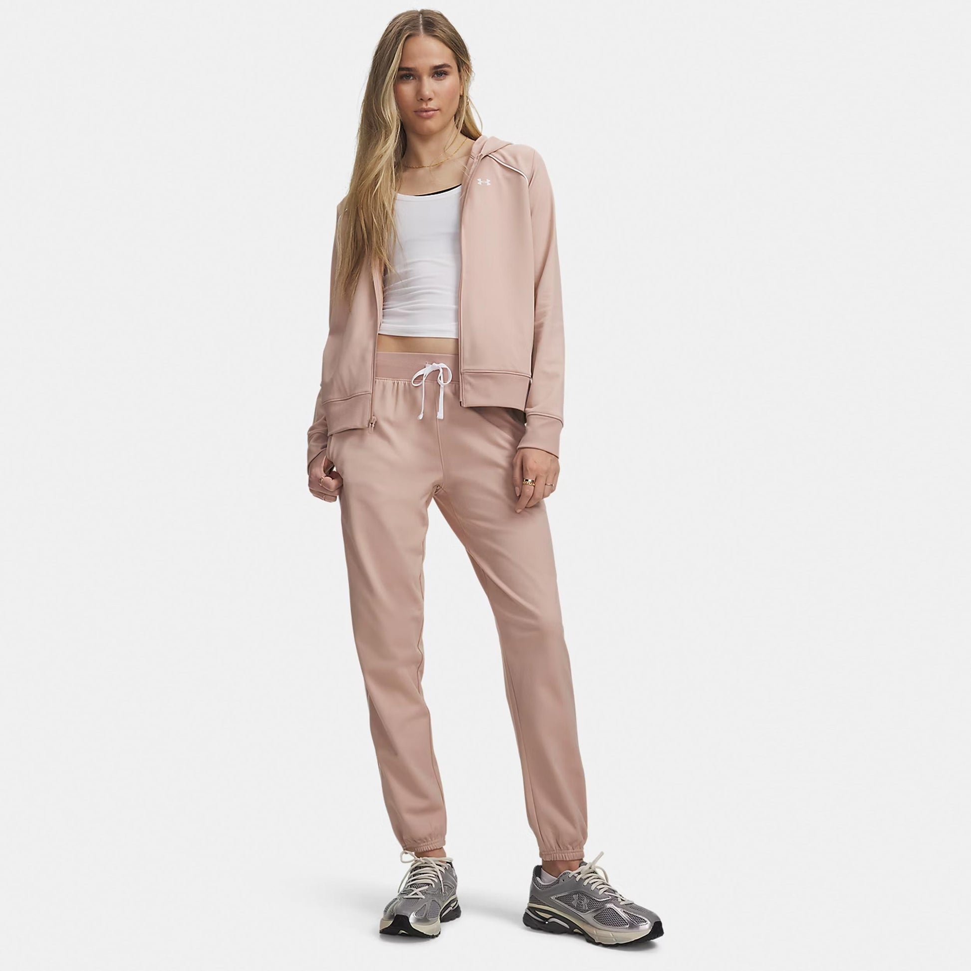 Under Armour Rival Tricot Tracksuit Women - pink, white