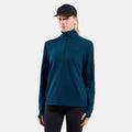 Essential Thermal Midlayer 1/2 Zip Running shirt Women - petrol