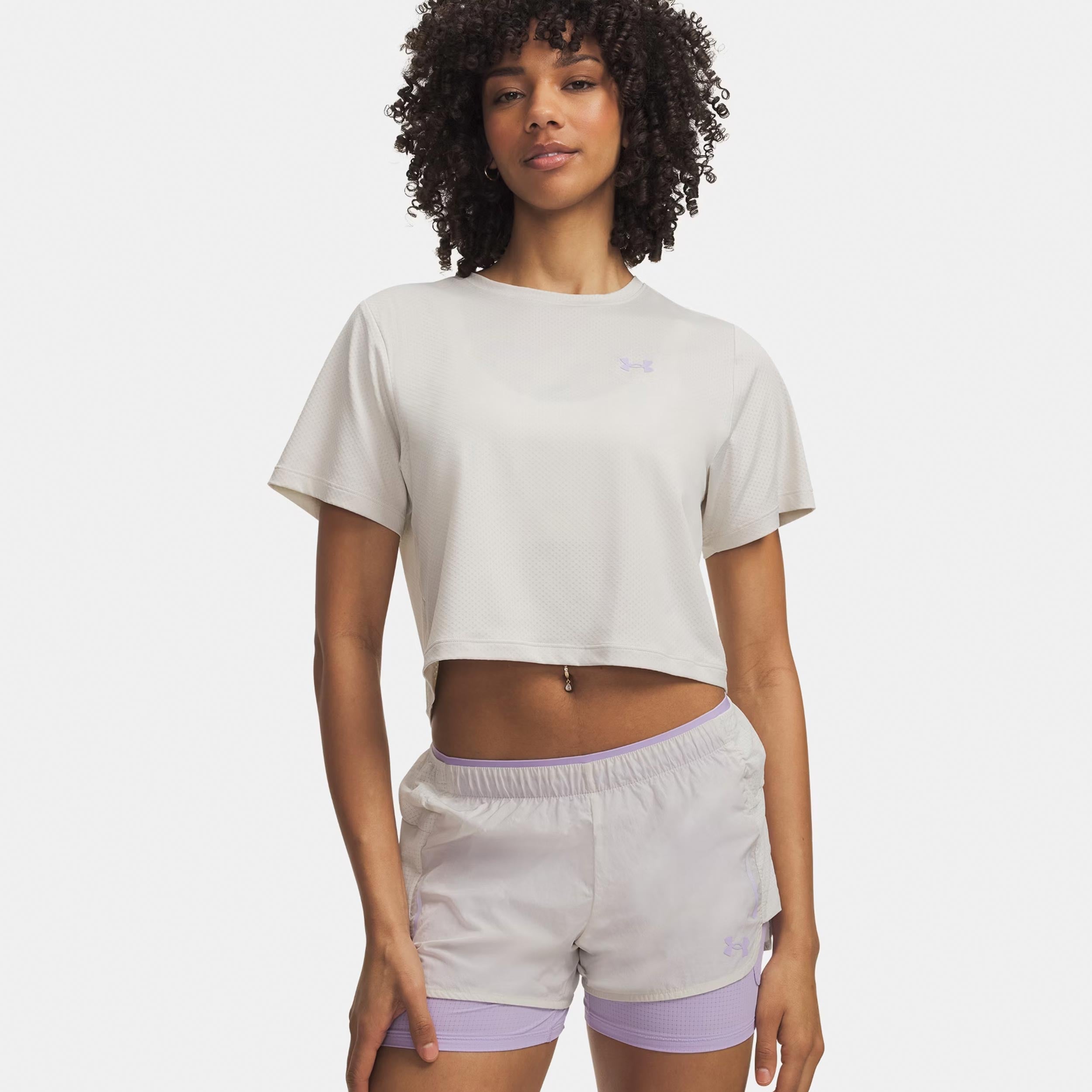 Under Armour Explor Trail Run Graphic  Running shirt Women-white, violet