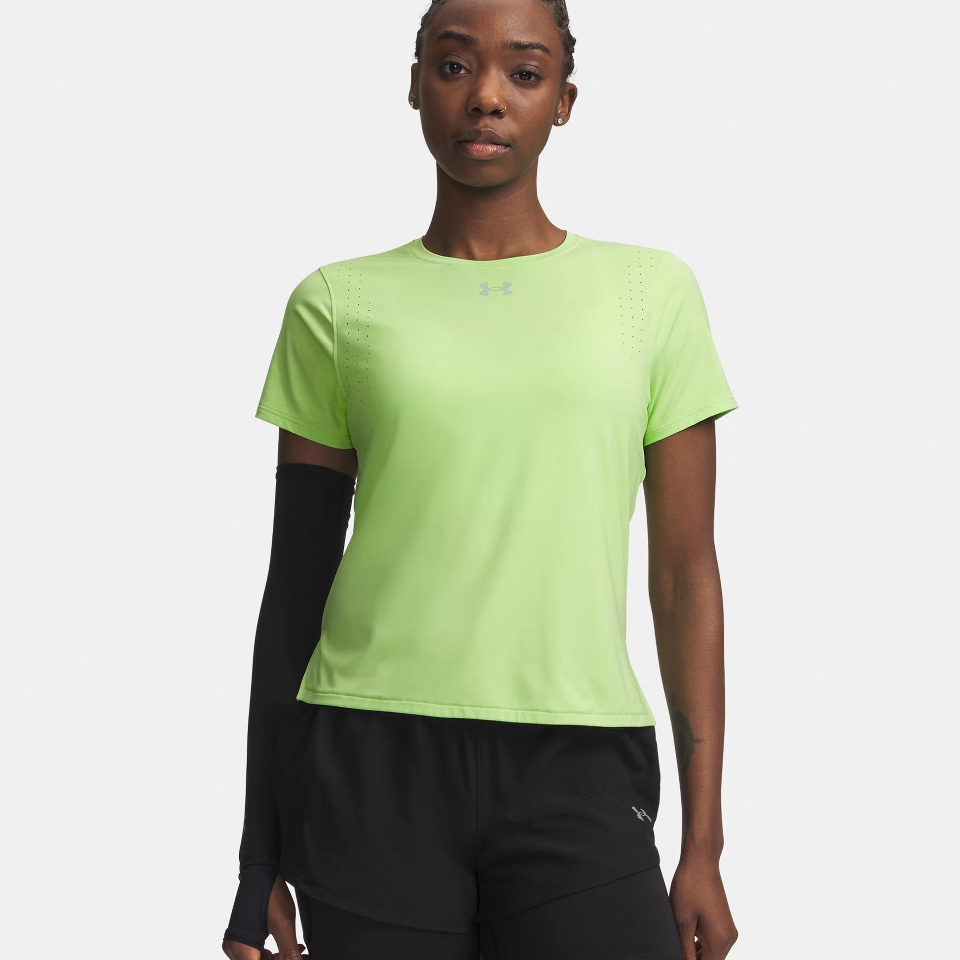 Under Armour Velociti Pro  Running shirt Women-neon green, silver