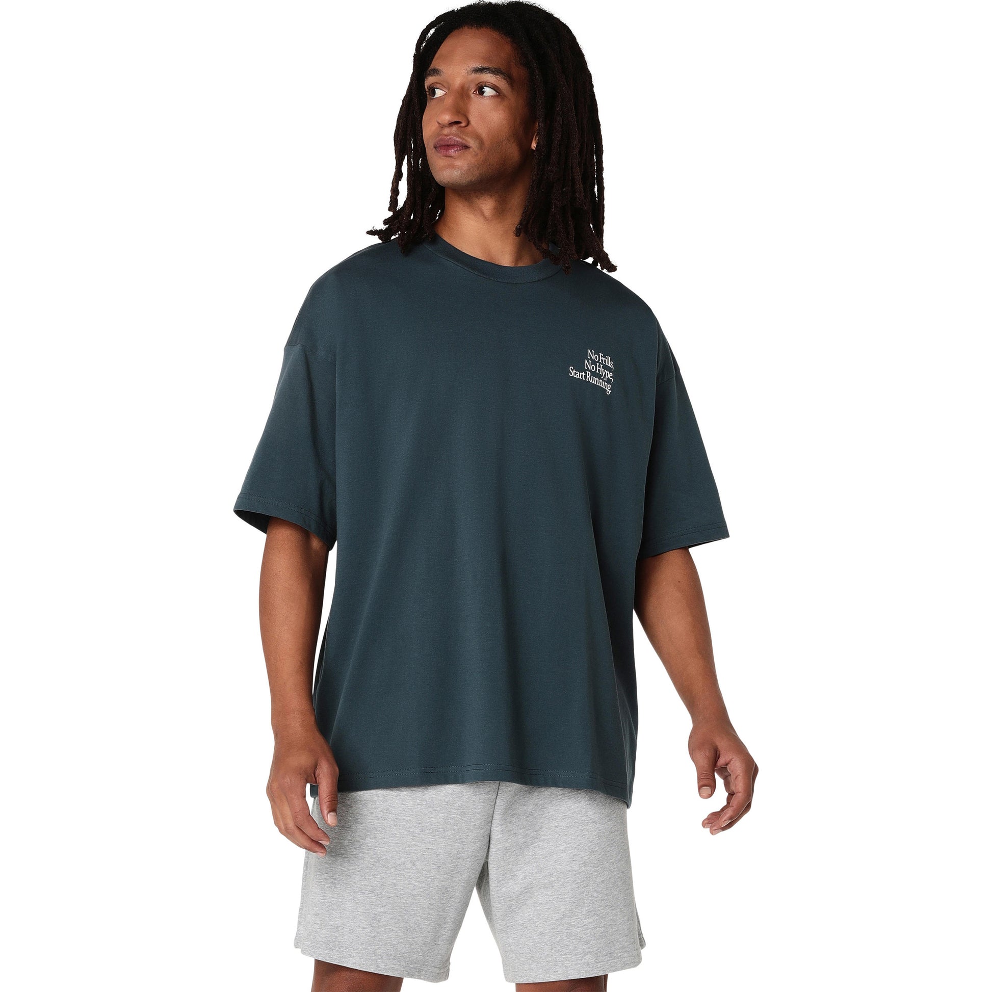 ASICS Runner Message Graphic Relaxed  Running shirt Men - blue grey