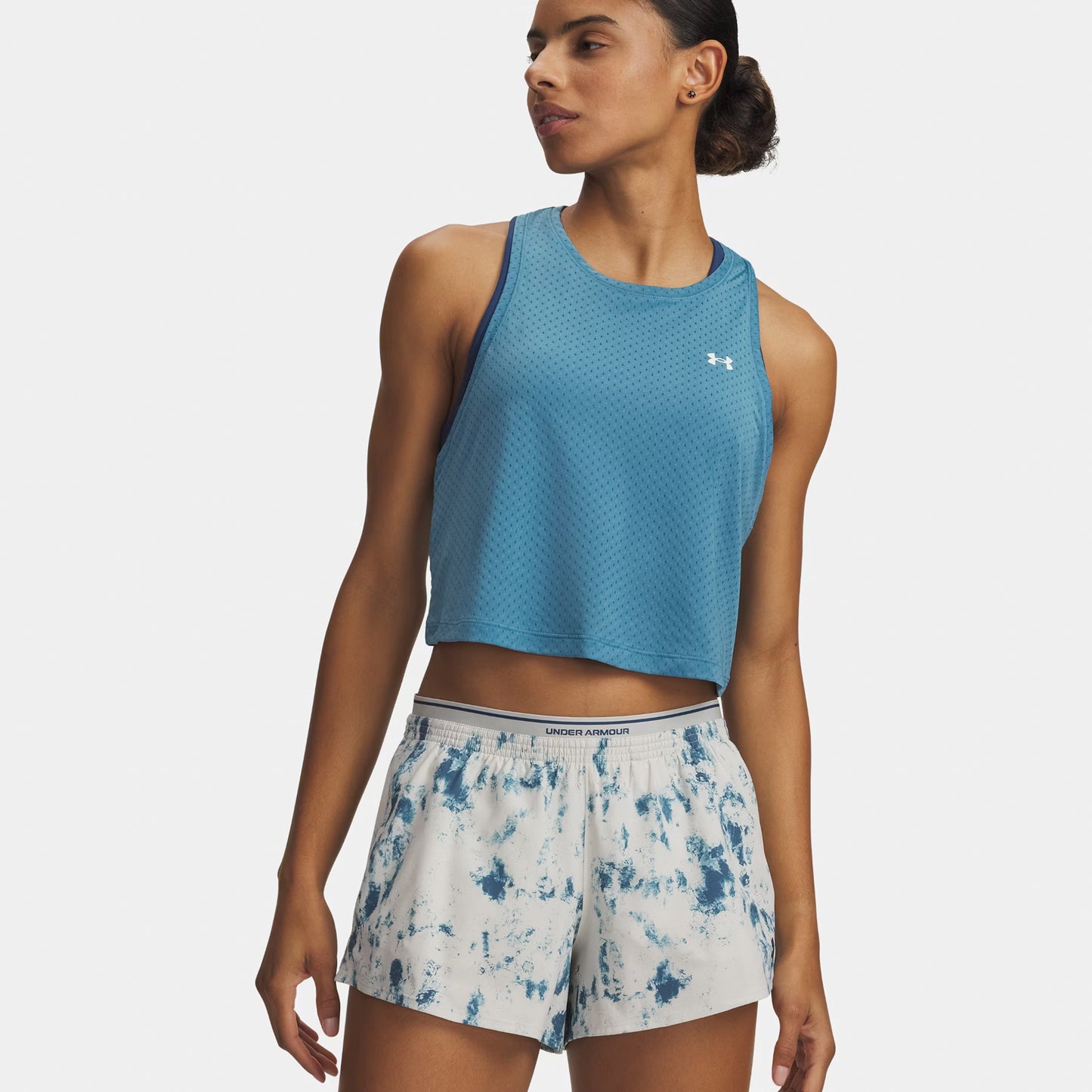 Under Armour Tech Sport Mesh Crop Tank top Women-blue