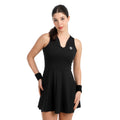 Crew V-Neck Dress Women-black