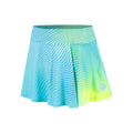 Out of Control Wavy Skirt Women-light blue, neon yellow
