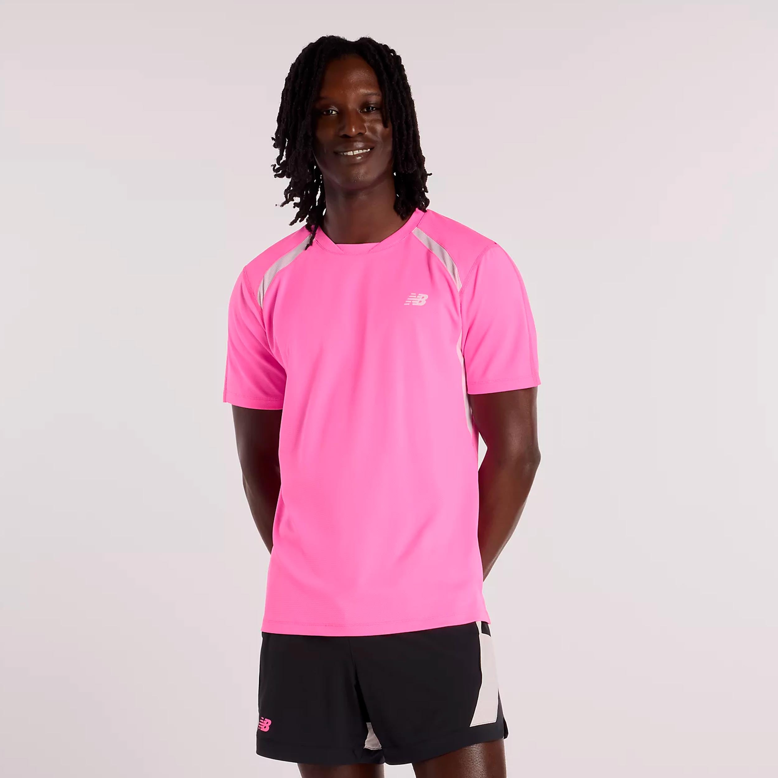 New Balance Tournament Novelty T-Shirt Men-pink, white