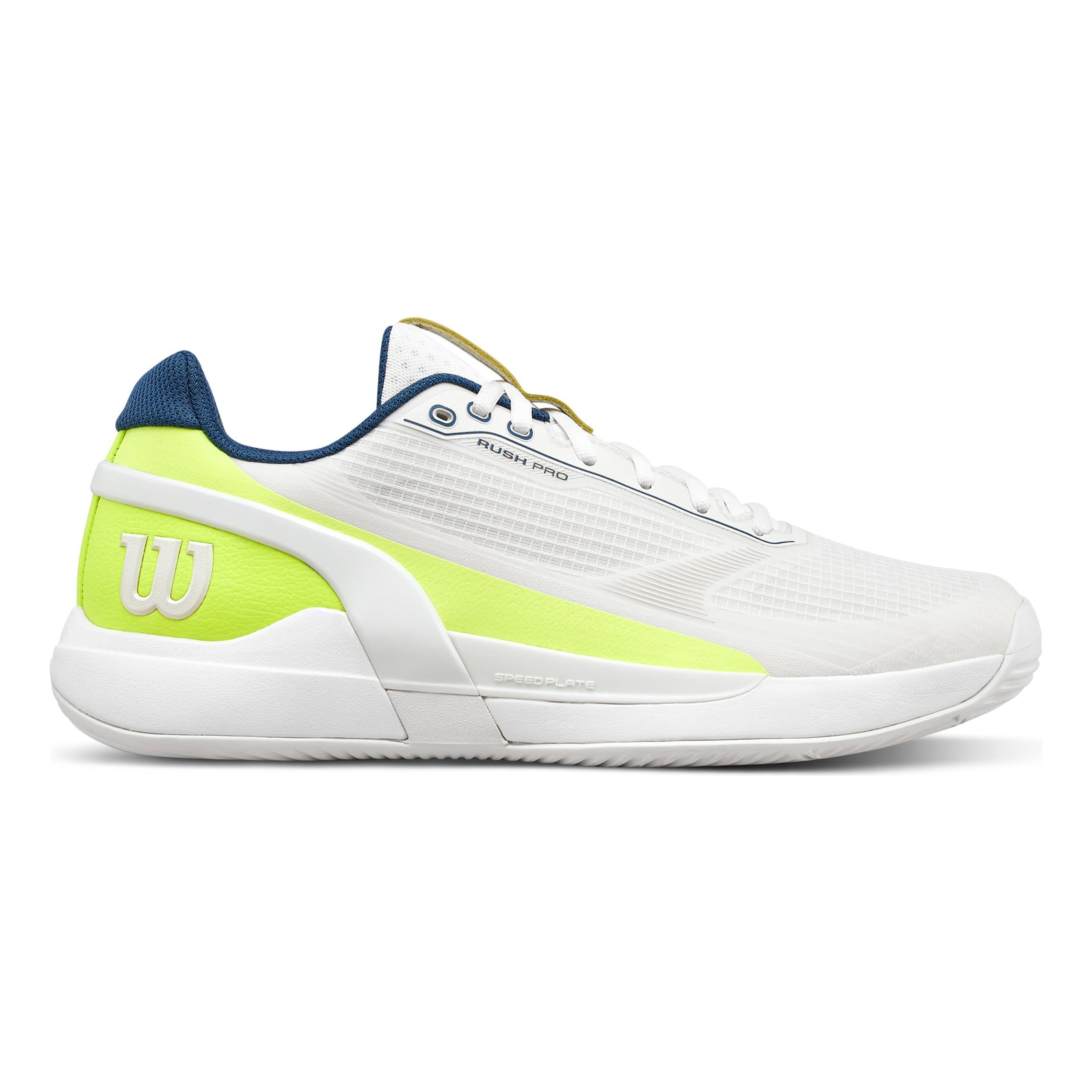 Wilson Rush Pro 5 Padel Padel shoe Men - white, neon yellow
