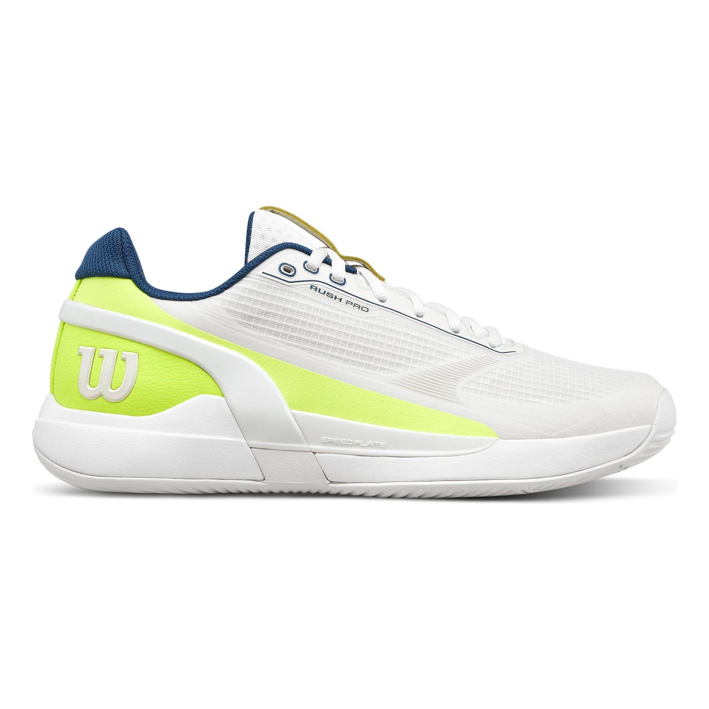 Wilson Rush Pro 5 Padel Padel shoe Men - white, neon yellow