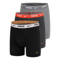 Essential Cotton Stretch Boxer shorts 3 Pack Men - black, anthracite