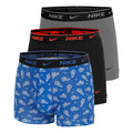 Essential Cotton Stretch Trunk Boxer shorts 3 Pack Men - light blue