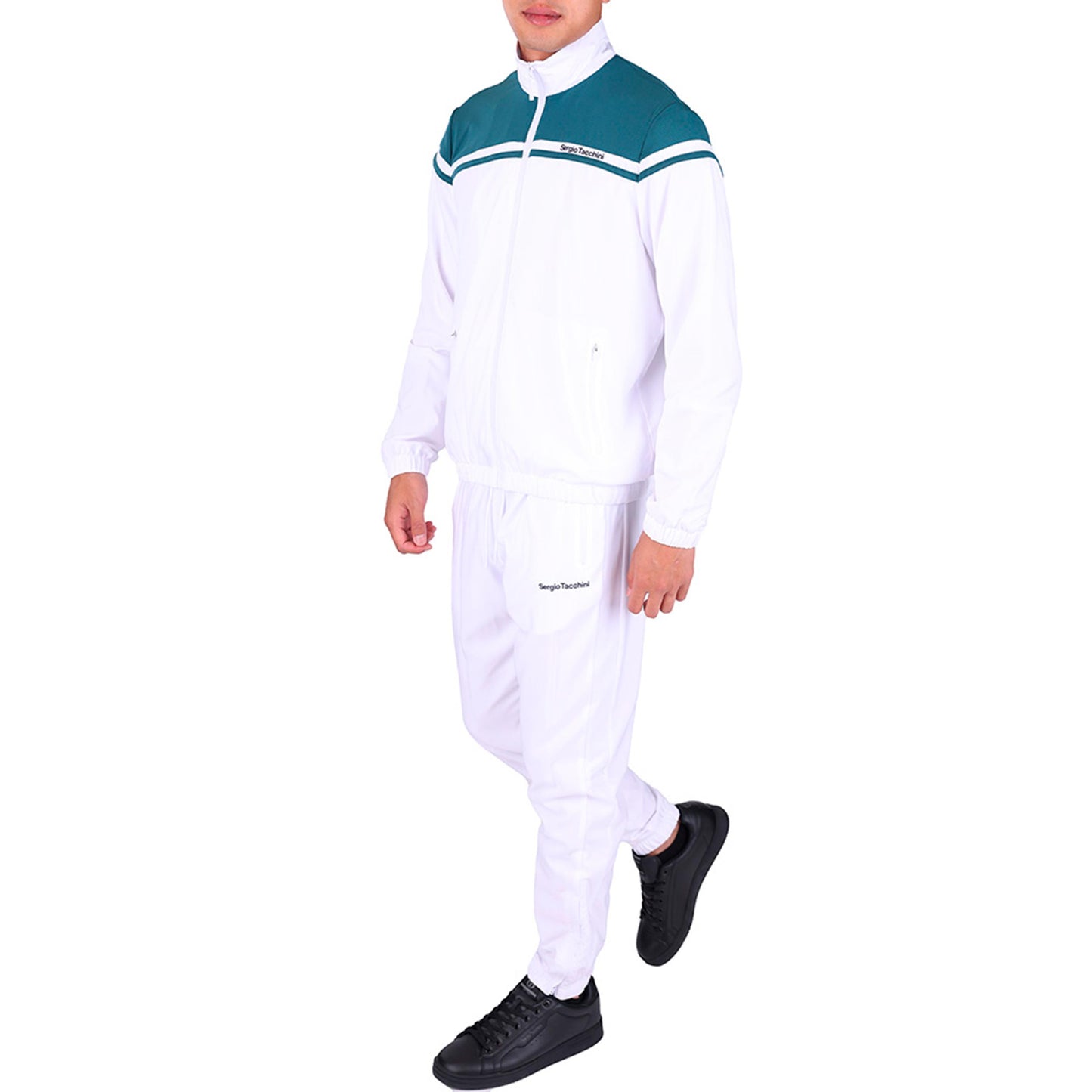 Sergio Tacchini Riflesso Tracksuit Men - white, petrol