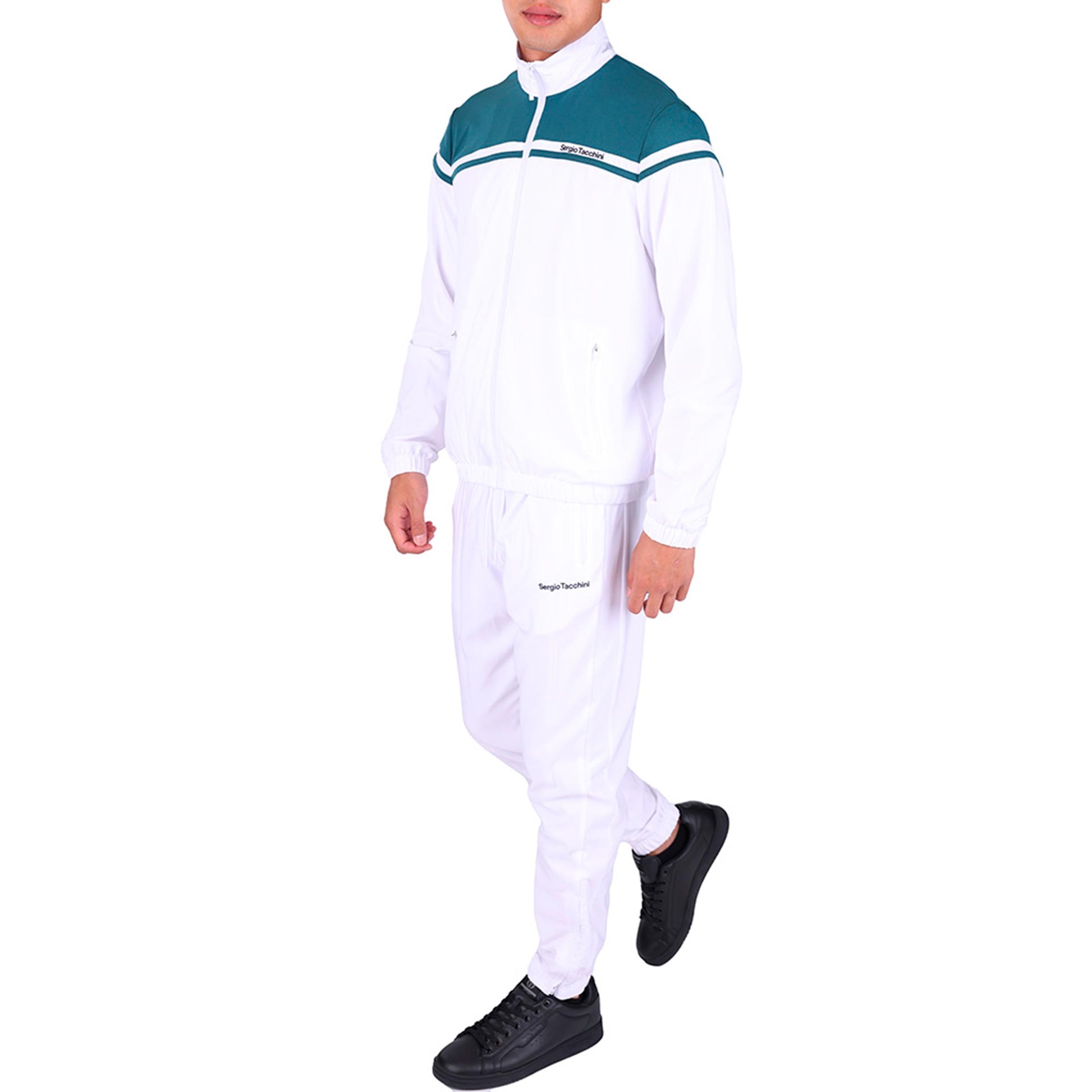 Sergio Tacchini Riflesso Tracksuit Men - white, petrol