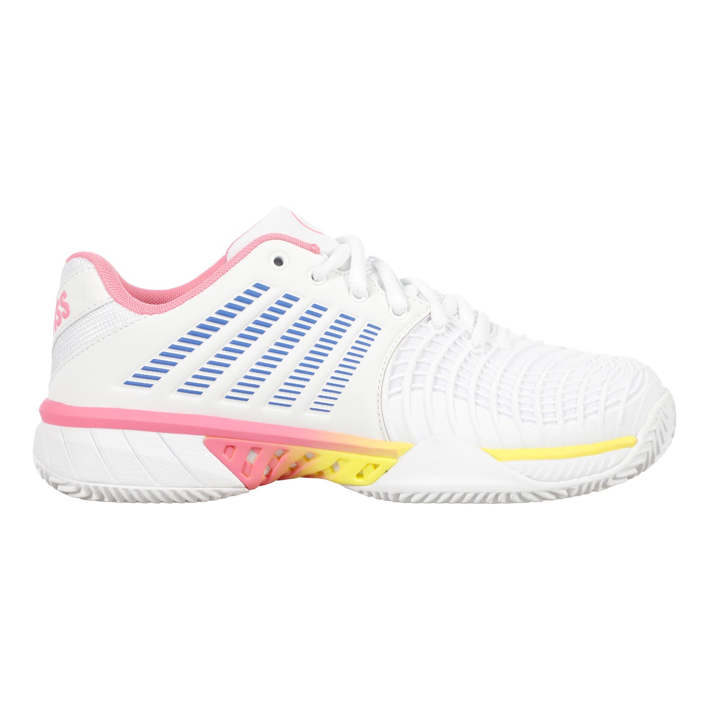 K-Swiss Express Light 3 x Quiet Please Clay court shoe Women - white, yellow