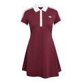 Classics Dress Women - wine red, white