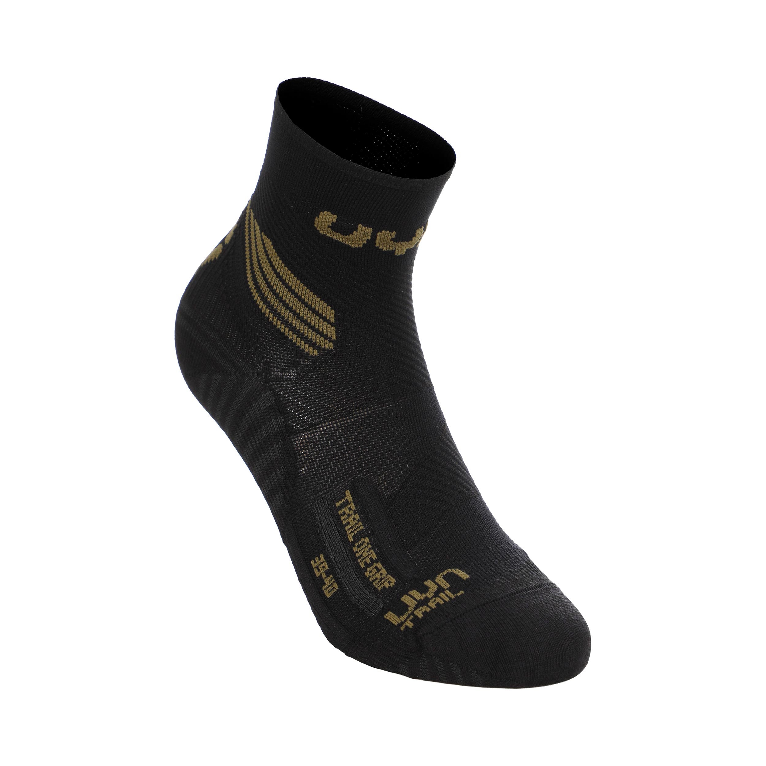 UYN Trail One Grip Running Socks Men - black, olive