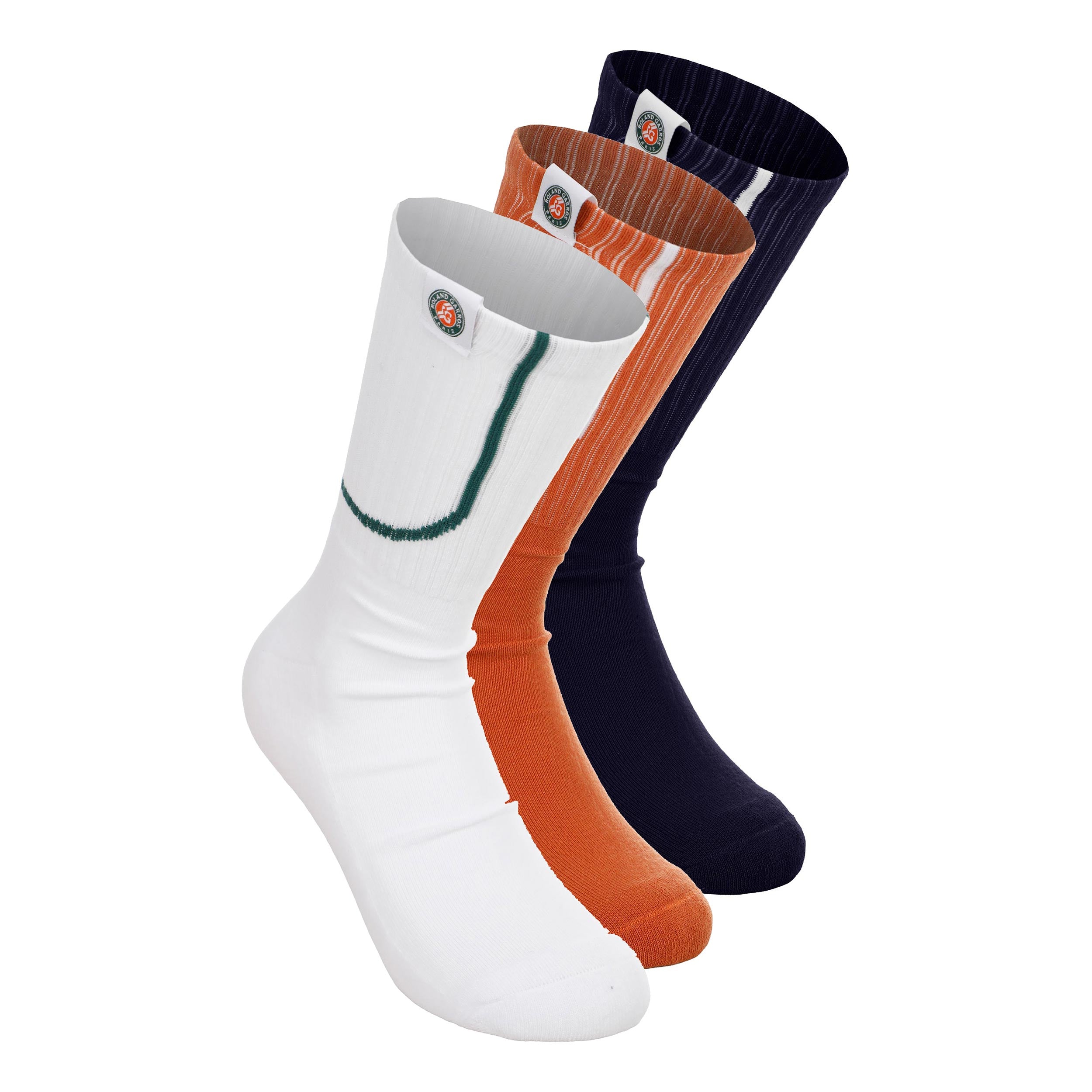 Roland Garros Tennis Socks 3 Pack Unisex - white, dark blue