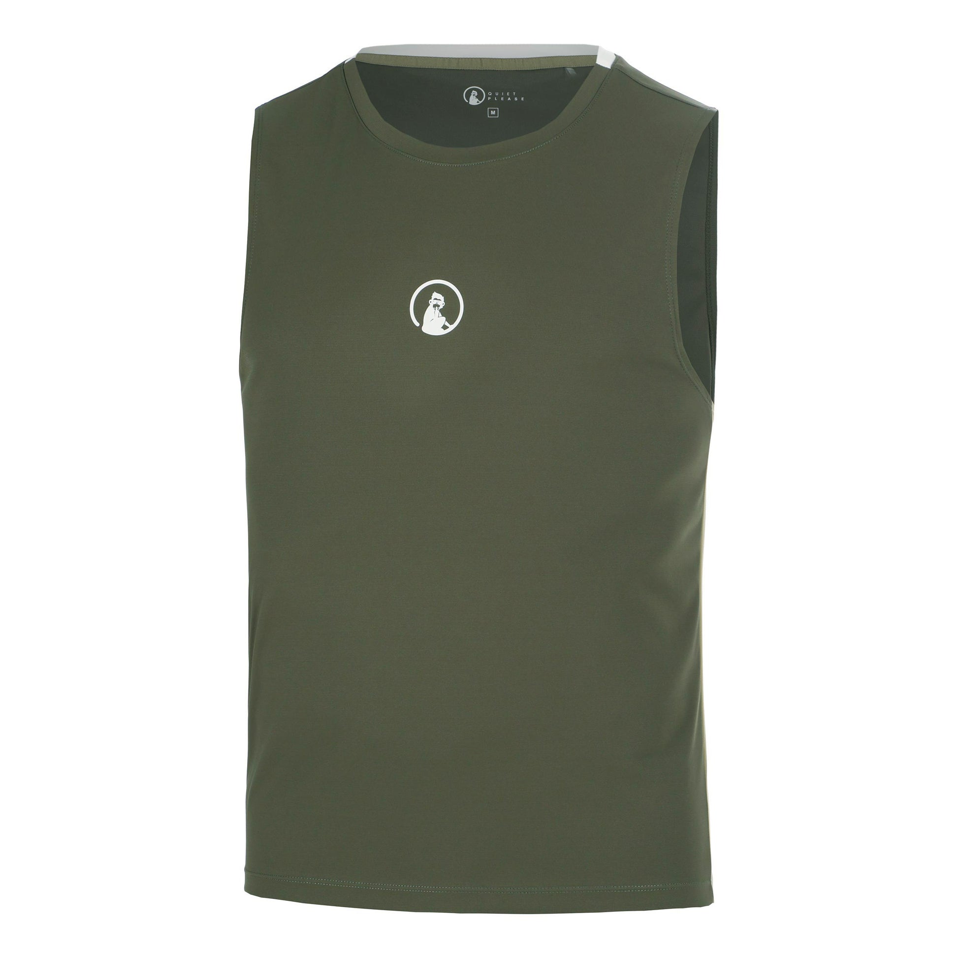 Quiet Please Memories Winner Tech Tank Top Men - dark green