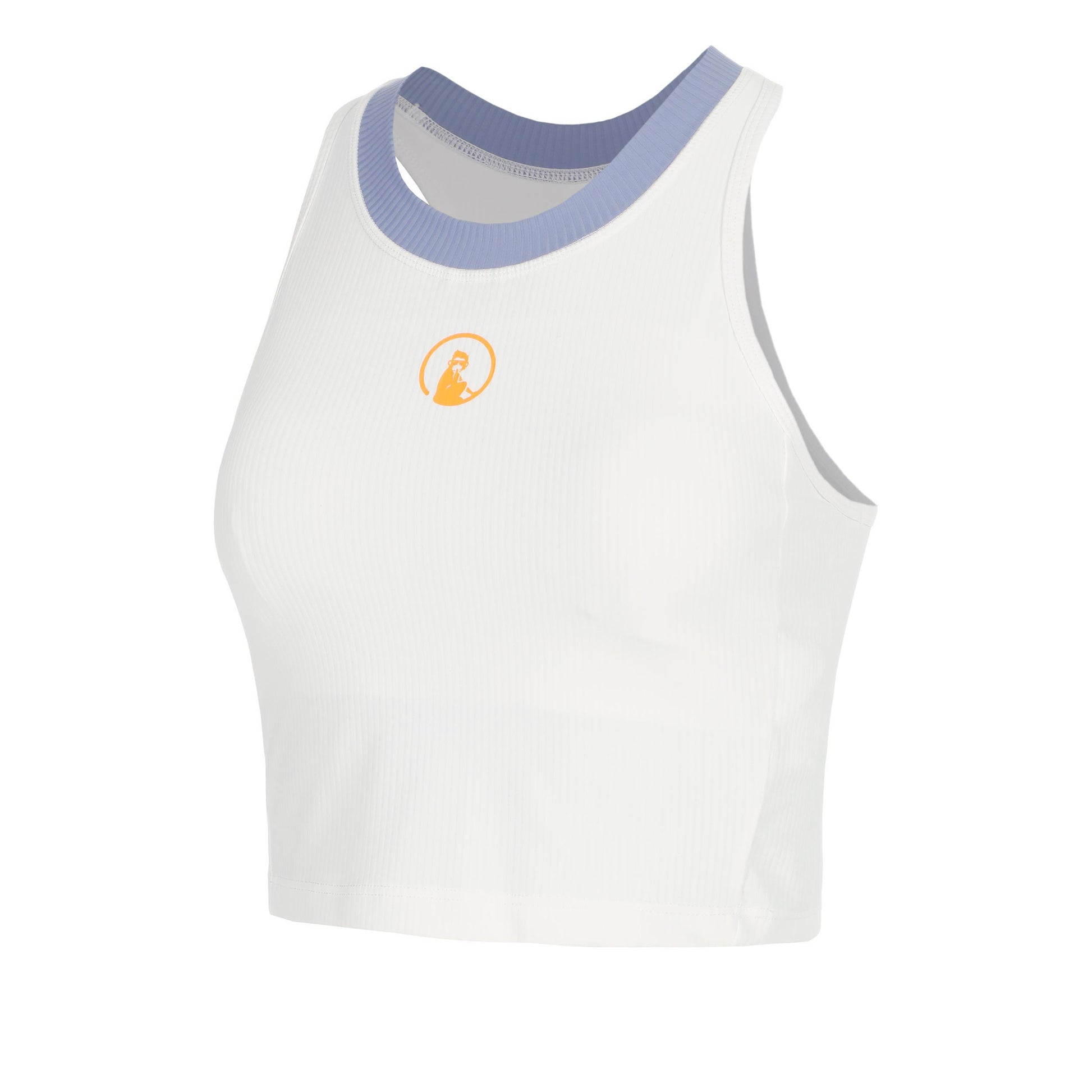 Quiet Please Memories Rib Crop Tank Top Women - cream