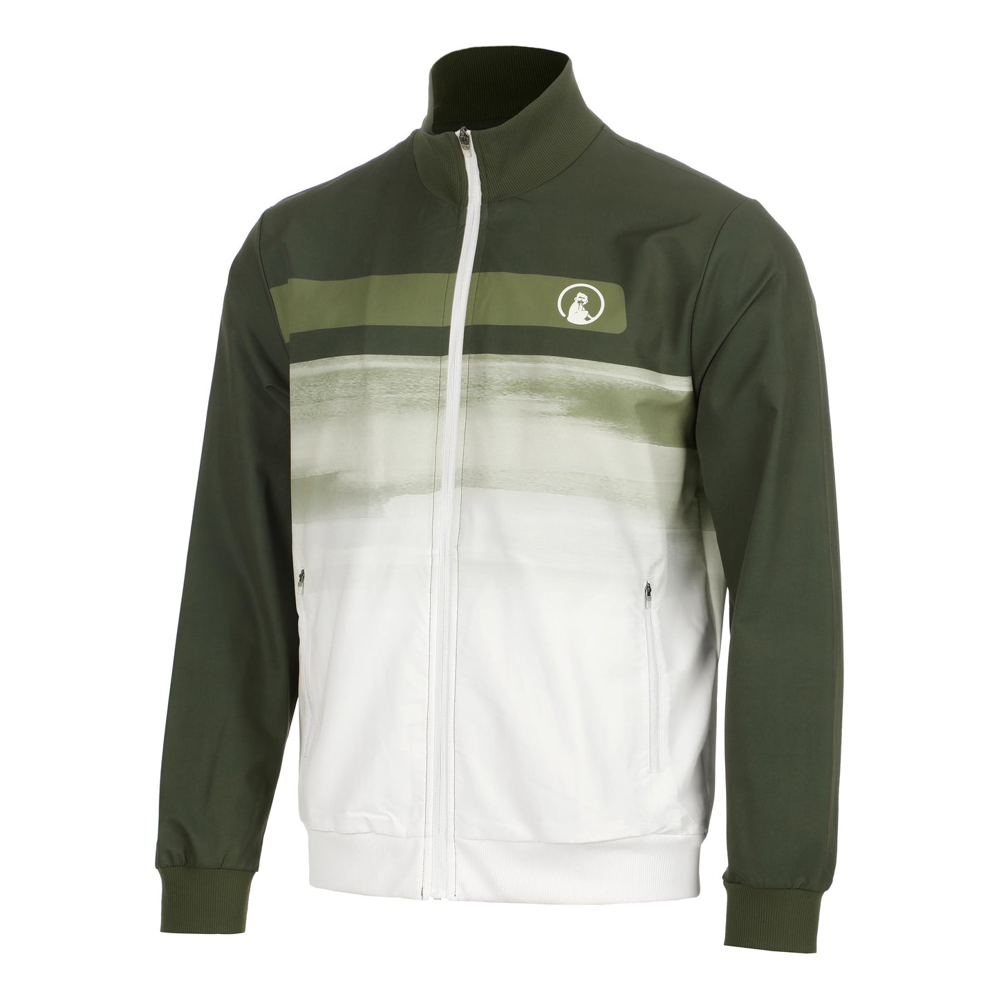 Quiet Please Memories Faded Wipe Training jacket Men - dark green