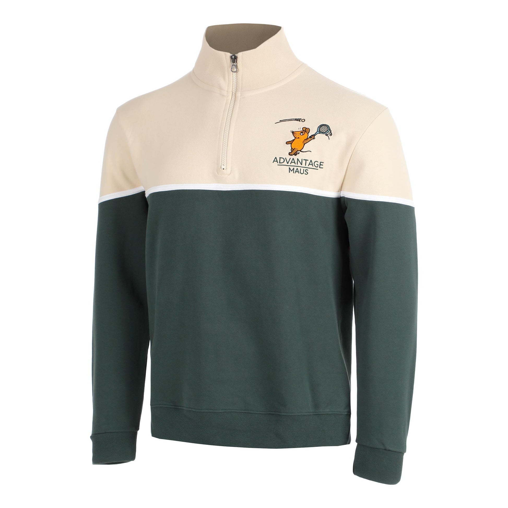 Lobster & Lemonade Maus Tennis Sweatshirt Unisex - cream, green