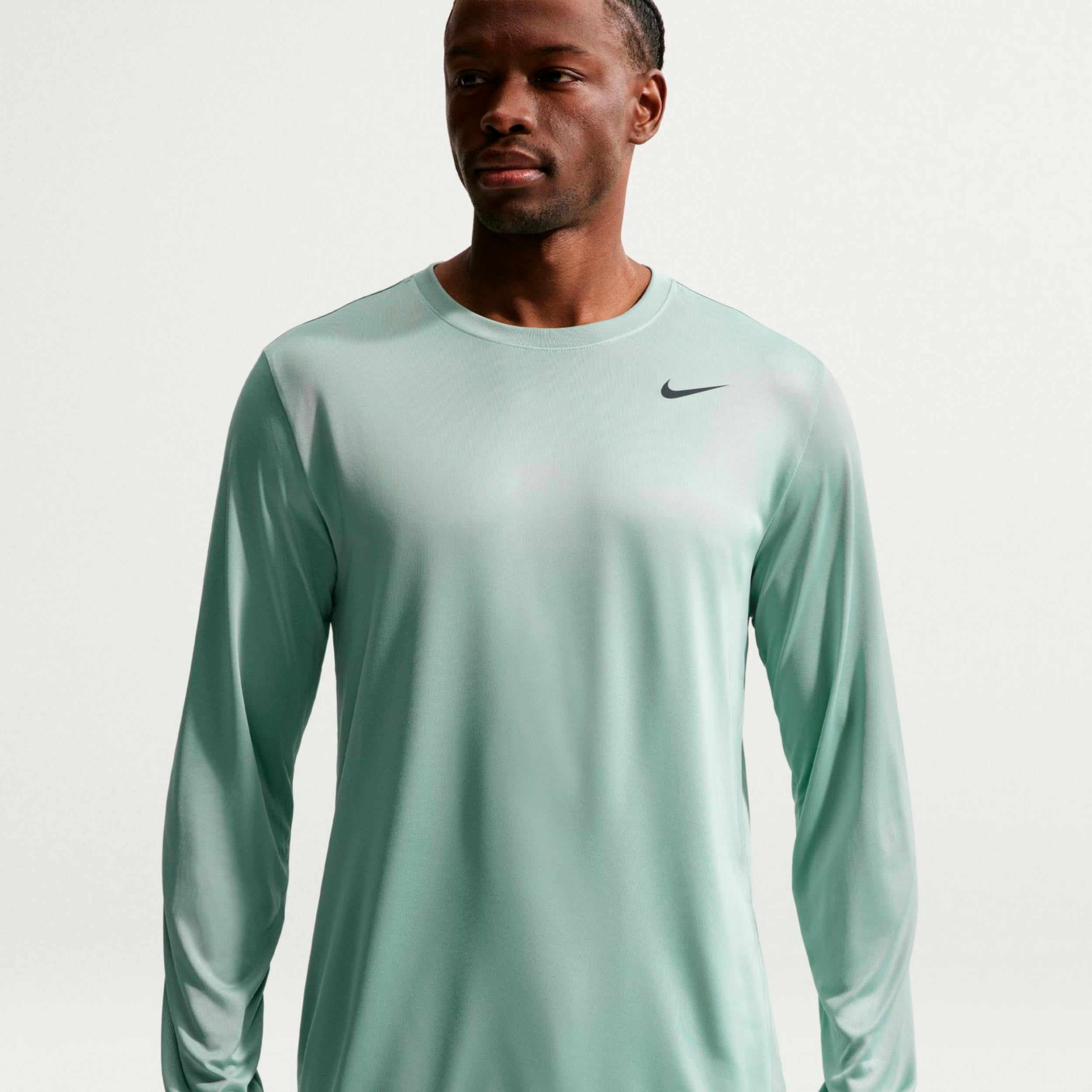 Nike Dri-Fit Long sleeve Men - grey-green, black
