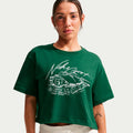 Slam Crop T-Shirt Women - dark green