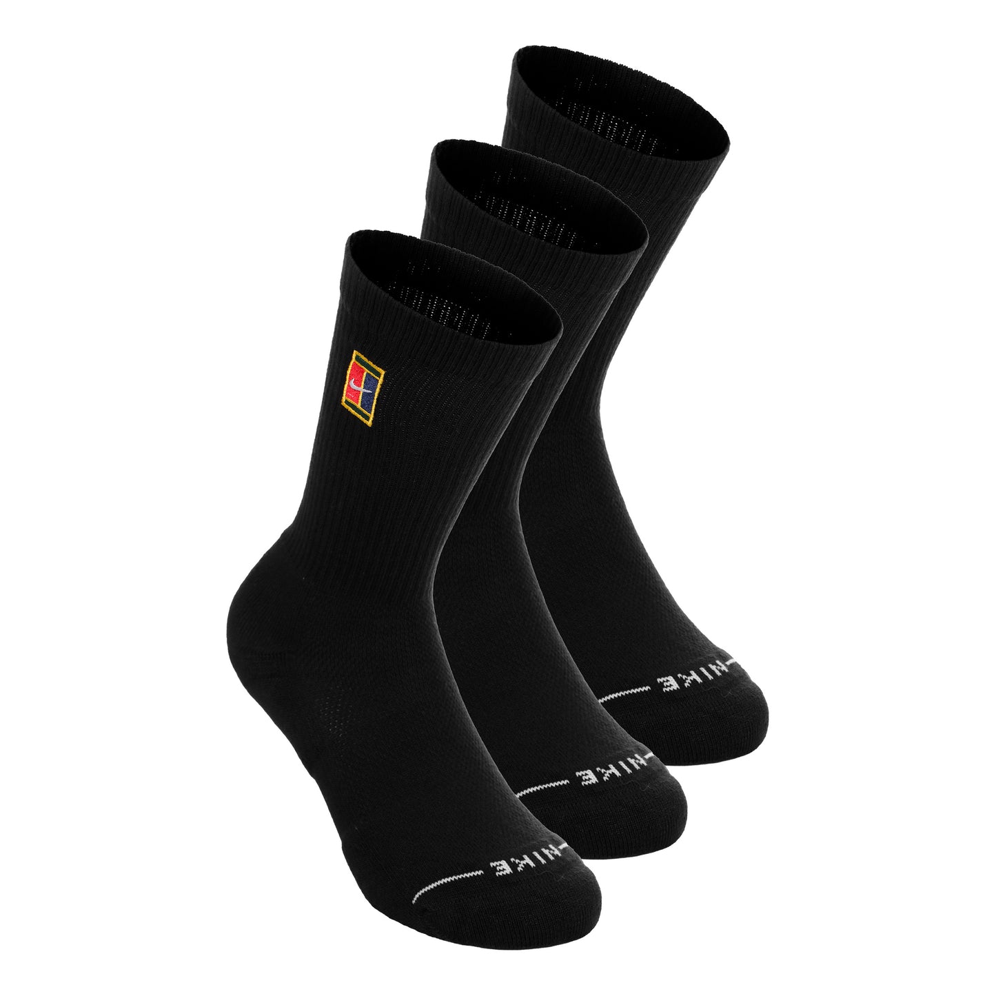 Nike Crew Tennis Socks 3 Pack Unisex - black