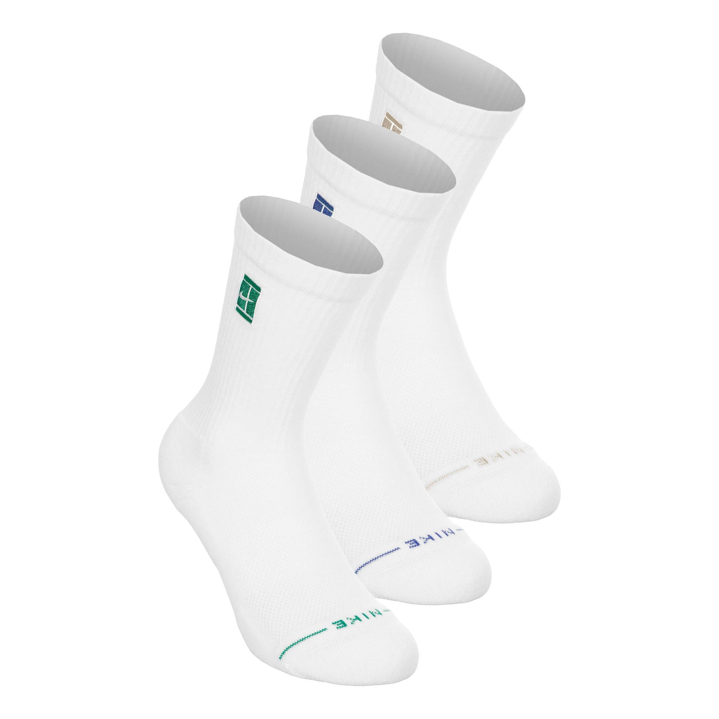 Nike Crew Tennis Socks 3 Pack Unisex - white, blue
