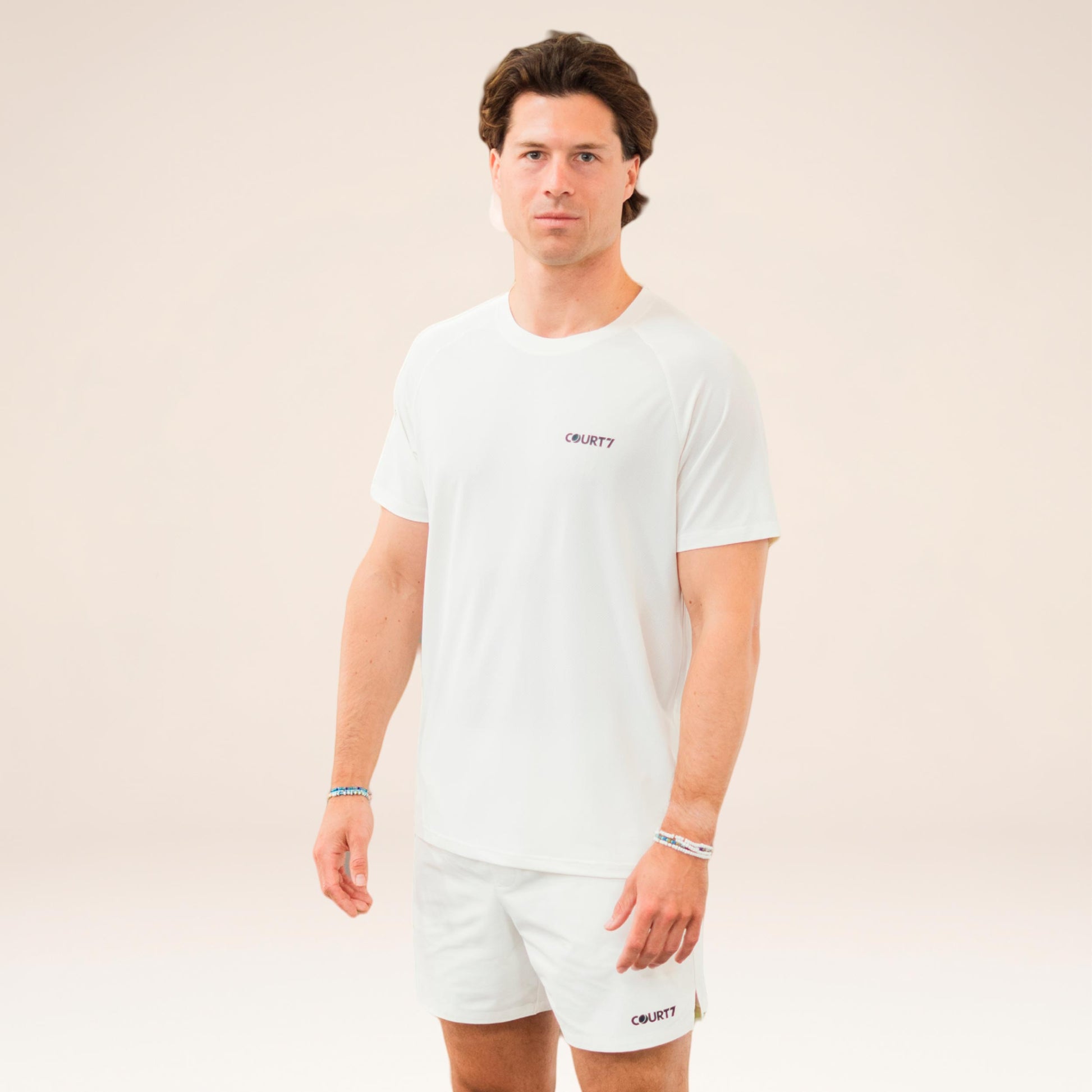 COURT7 Performance Solid T-Shirt Men - off white