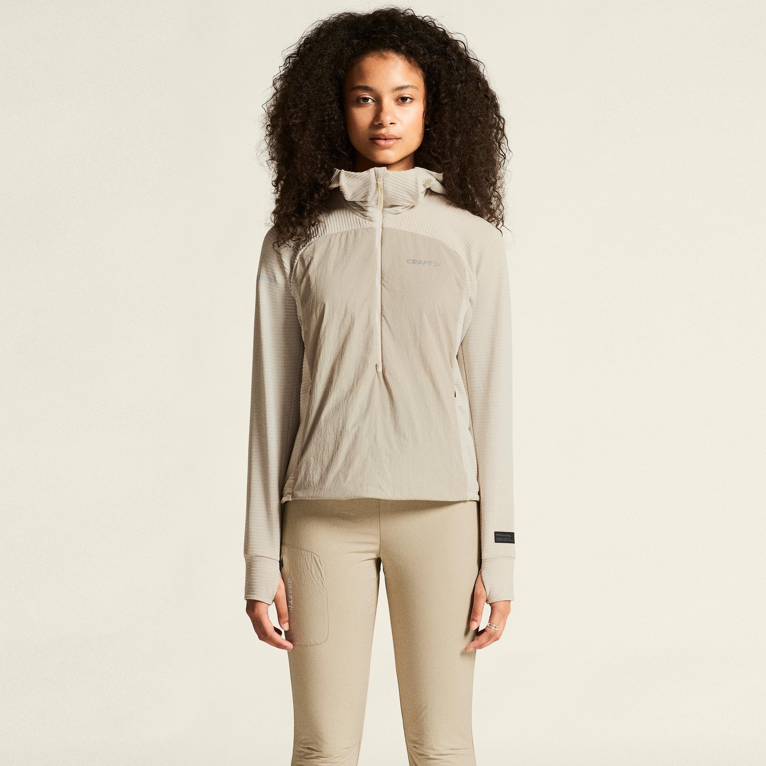 Craft SubZ Light Zip Hoodie Women - beige