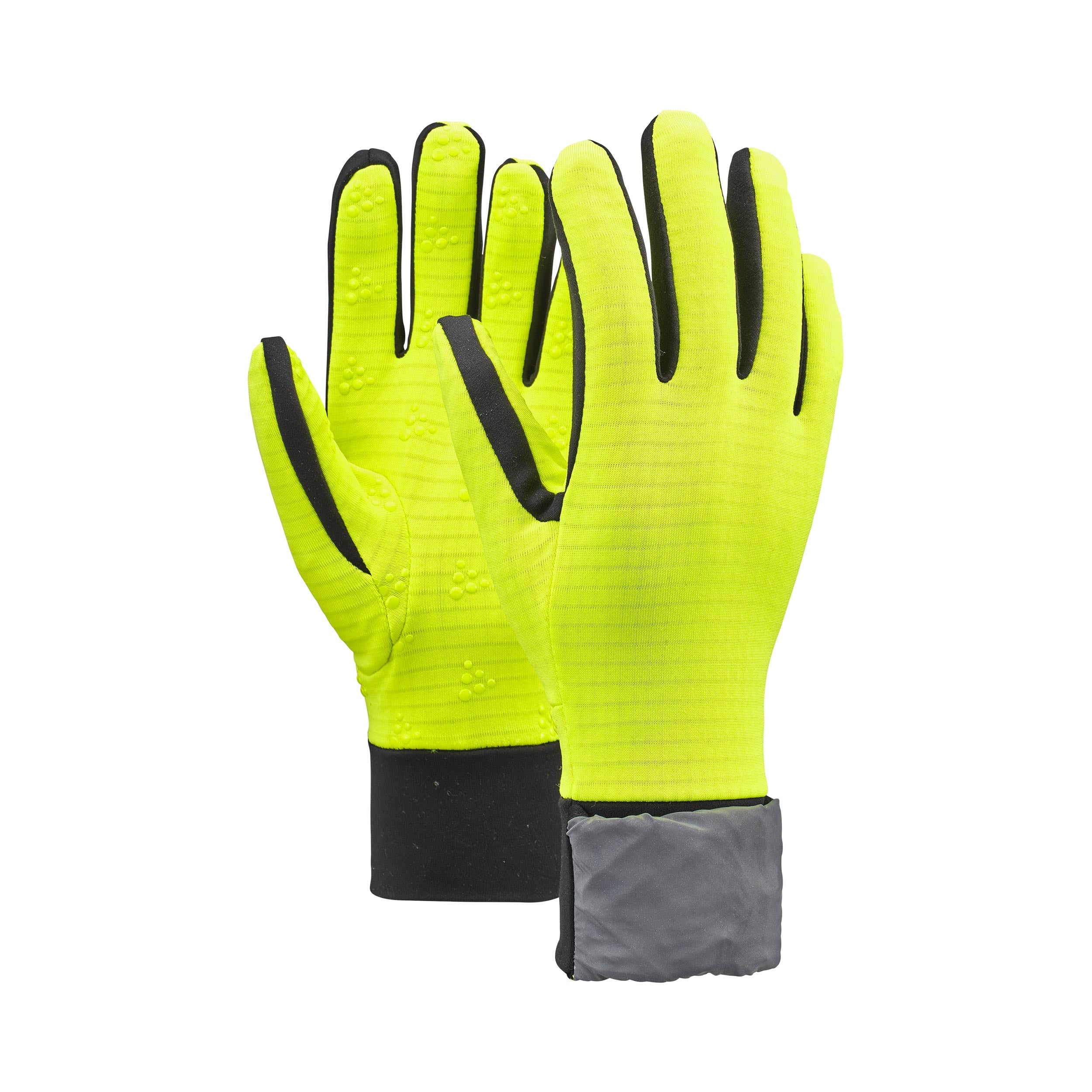 Craft Essence Hybrid Running gloves Unisex - neon yellow, silver