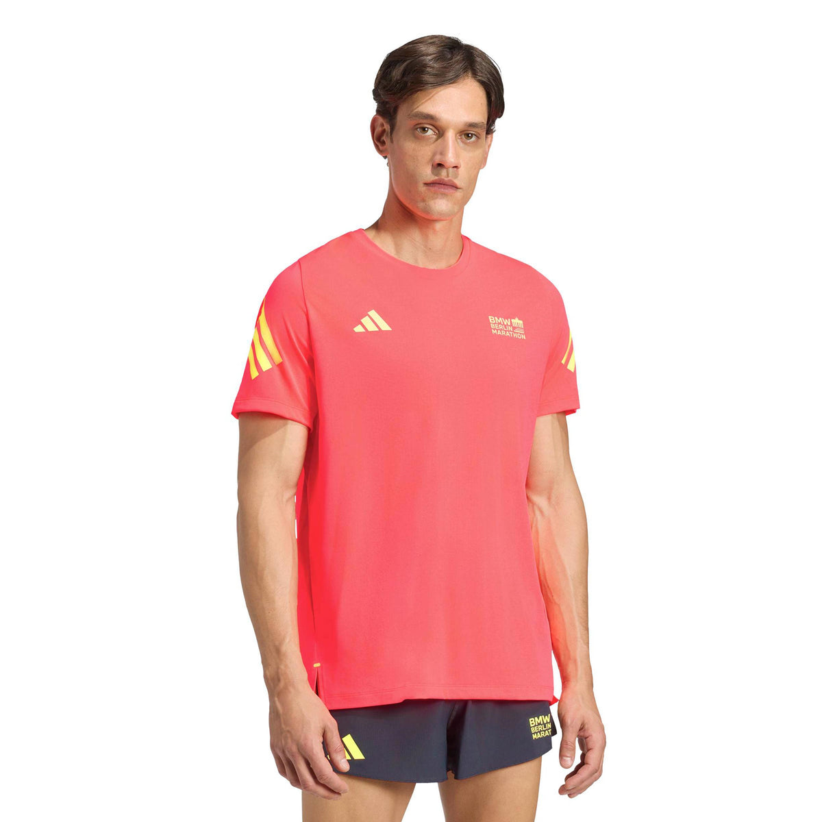 adidas BMW Berlin Running shirt Men - coral, yellow