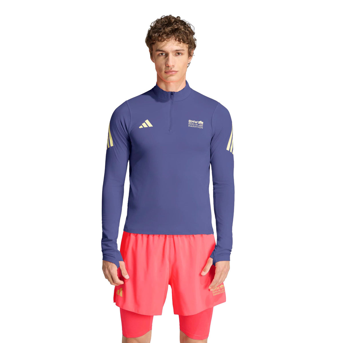 adidas BMW Berlin Running shirt Men - blue, yellow