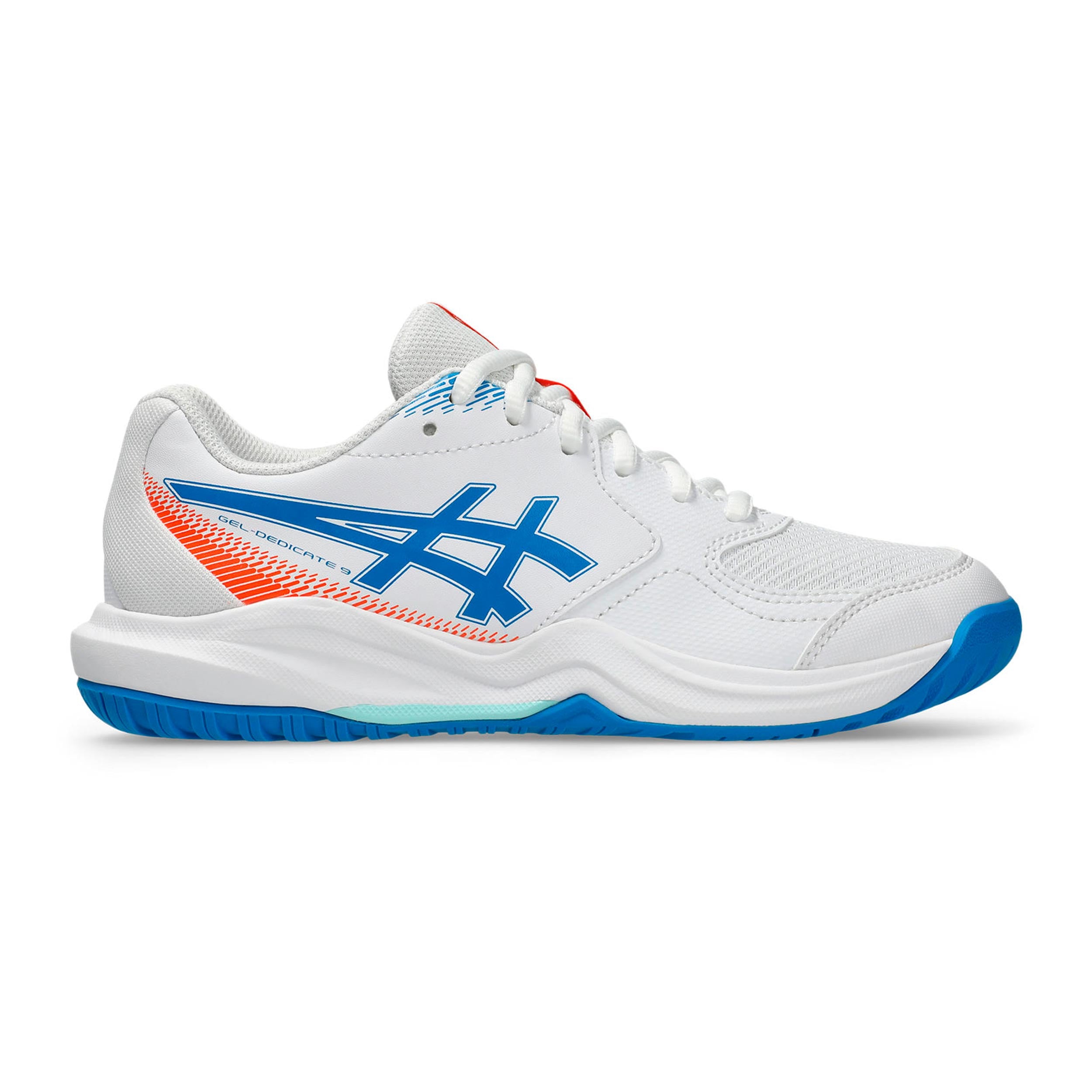 ASICS Gel-Dedicate 9 GS All court shoe Kids - white, blue