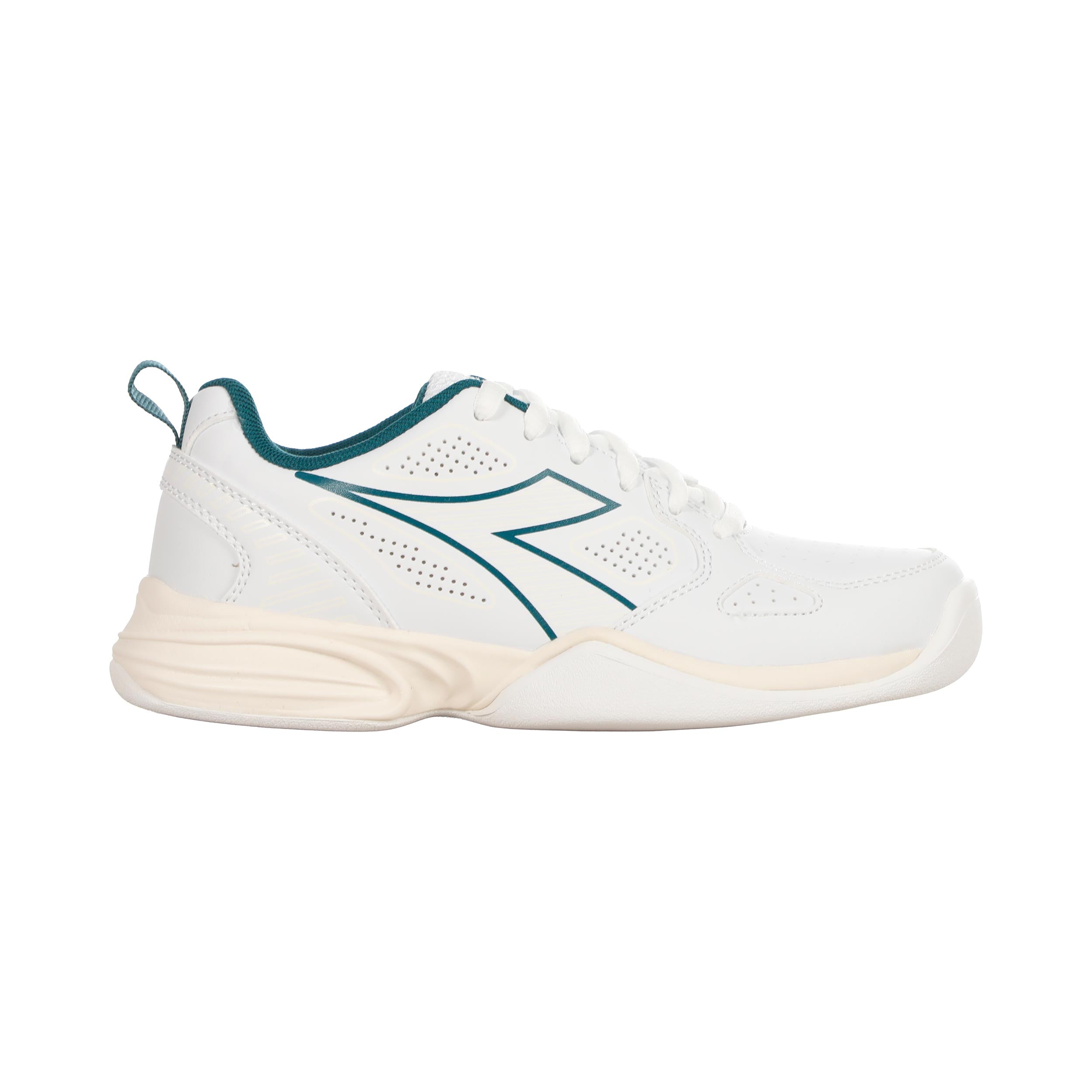 Diadora S. Challenge 7 SL Carpet shoe Kids - white, dark green