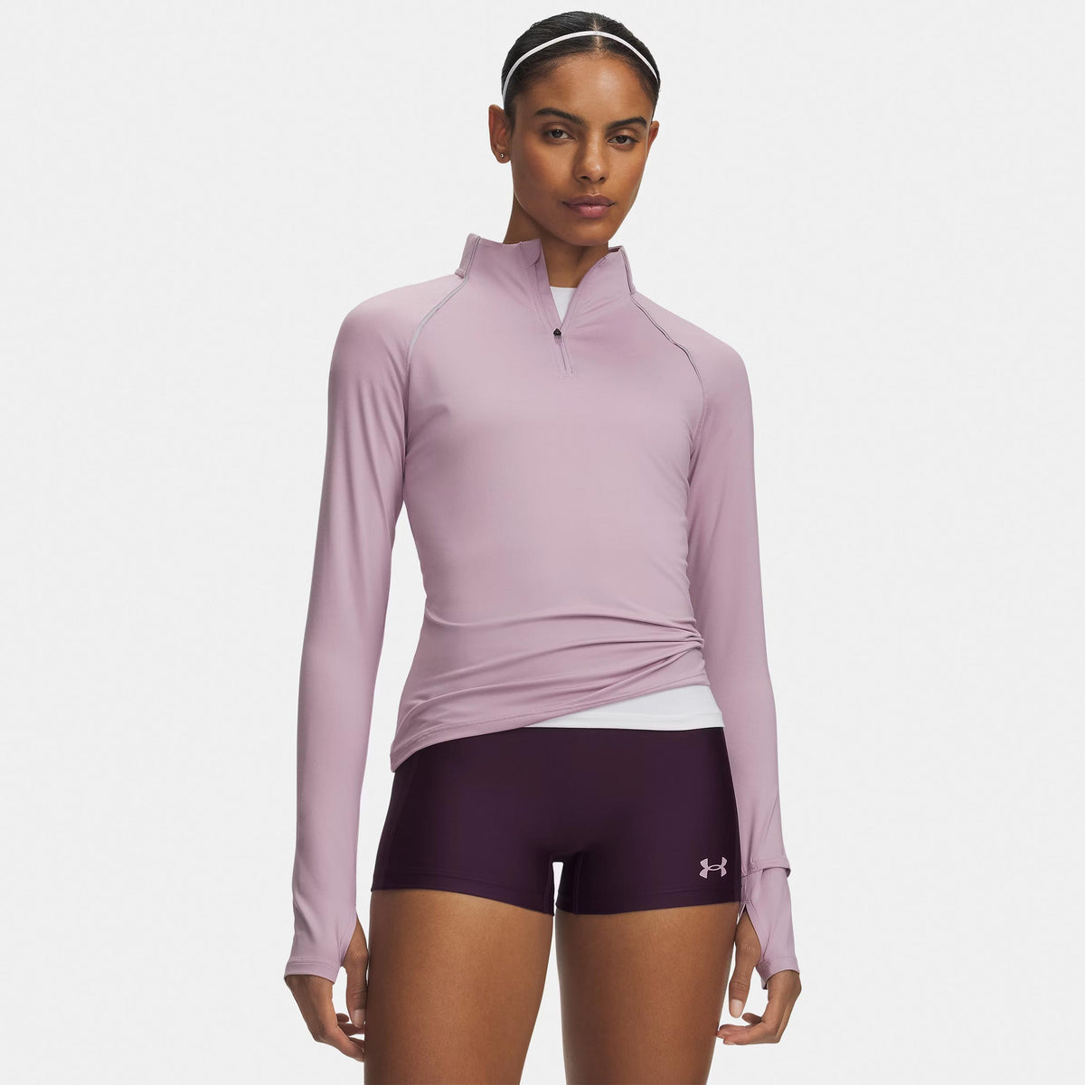 Under Armour Velociti Half Zip  Running shirt Women - mauve