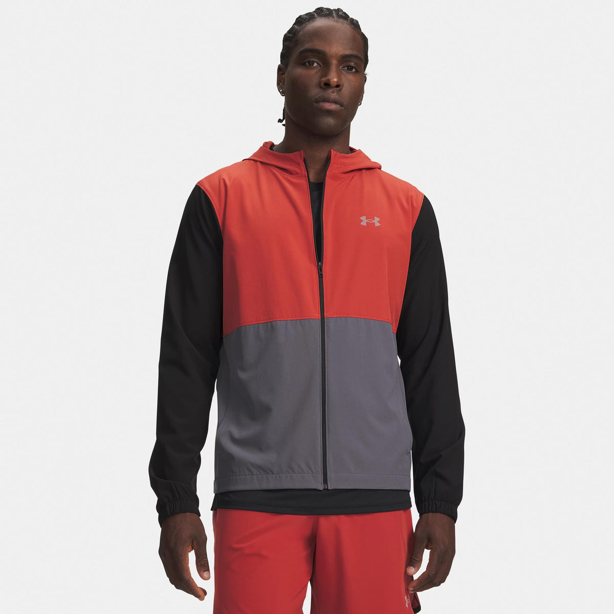 Under Armour Velociti Hooded  Running jacket Men - black, wine red