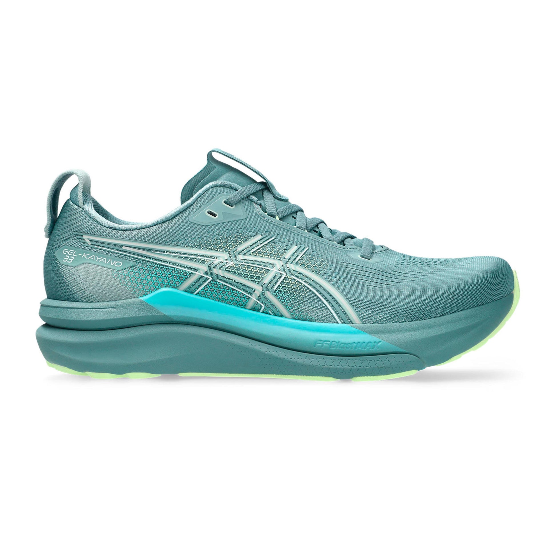 ASICS GEL-KAYANO 33 Stability running shoe Men - turquoise, yellow
