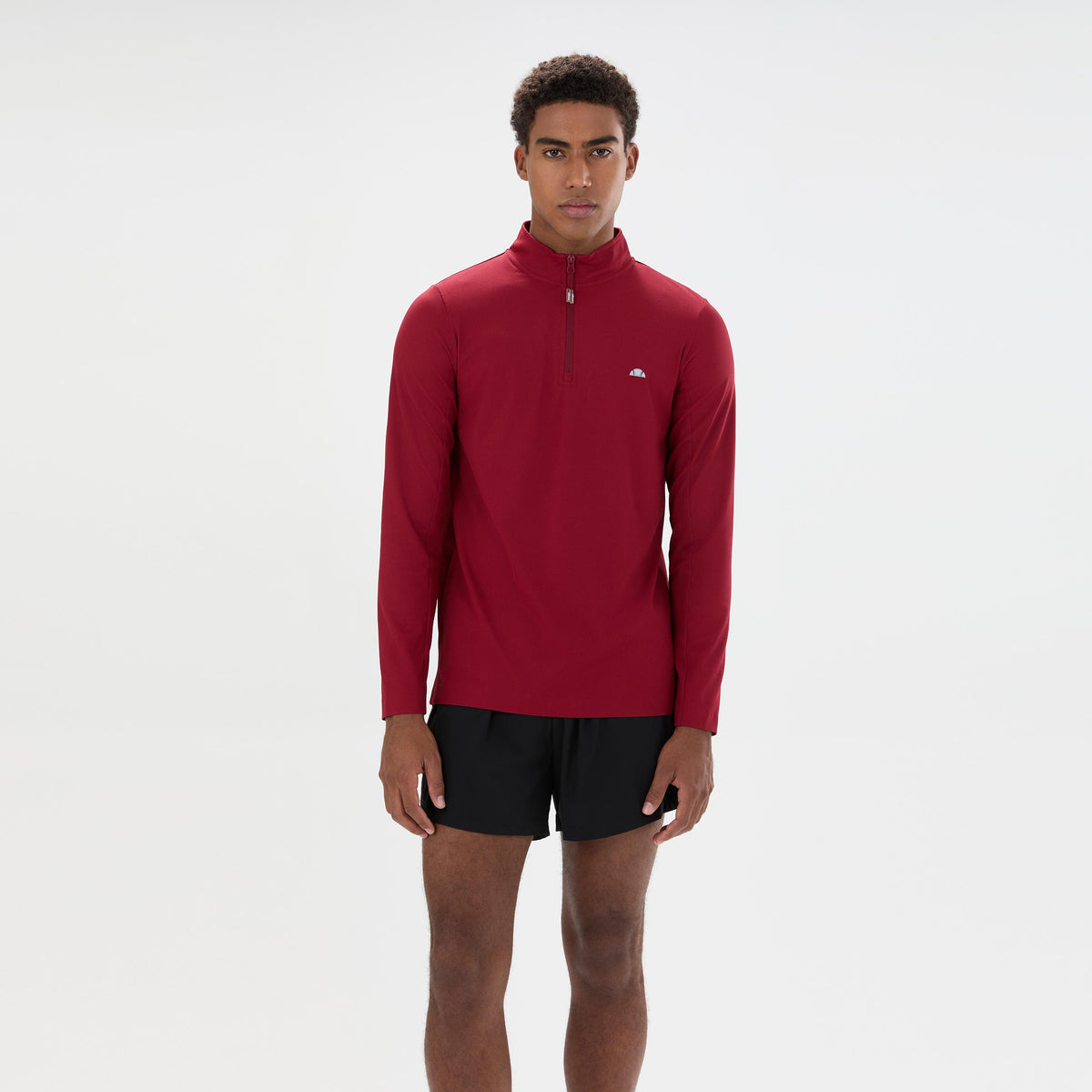 Ellesse Edmond 1/4 Zip Long sleeve Men - wine red
