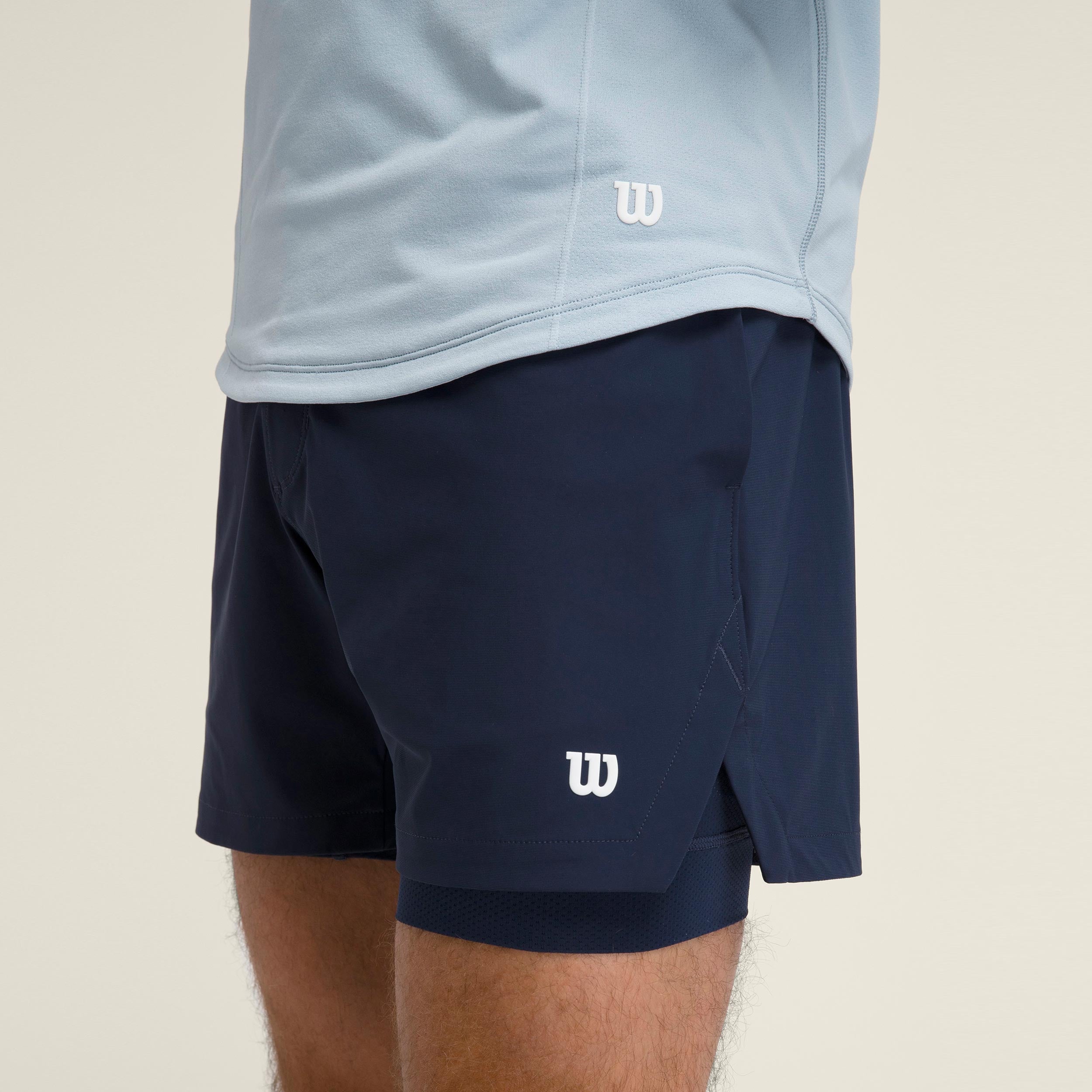 Wilson Set Point 7in Lined Shorts Men - dark blue